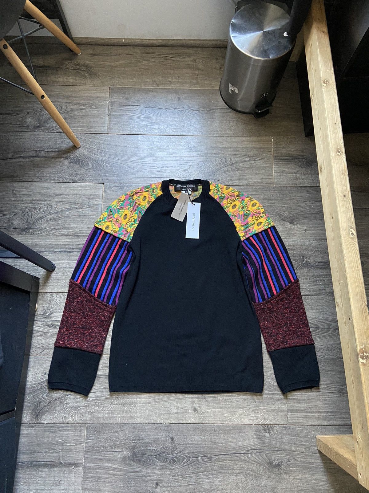 Comme des Garcons Homme Plus Comme des Garçons Homme Plus Colorblock Pattern Pullover Size US M / EU 48-50 / 2 - 1 Thumbnail