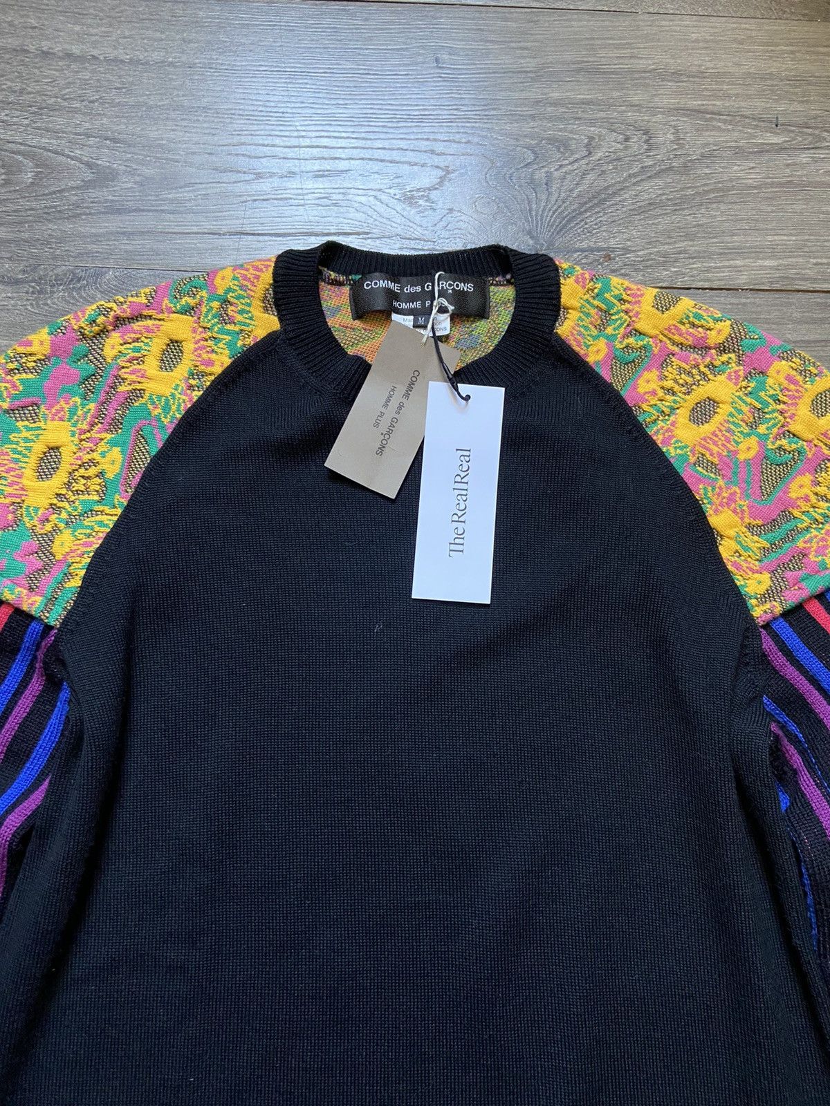 Comme des Garcons Homme Plus Comme des Garçons Homme Plus Colorblock Pattern Pullover Size US M / EU 48-50 / 2 - 2 Thumbnail