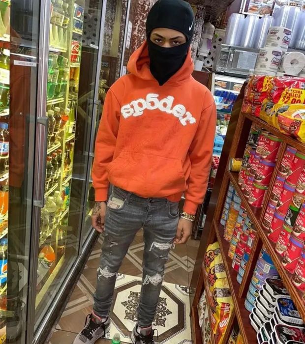 Young Thug Spider Worldwide Sp5der Websuit Skittles Orange Hoodie XLG ...