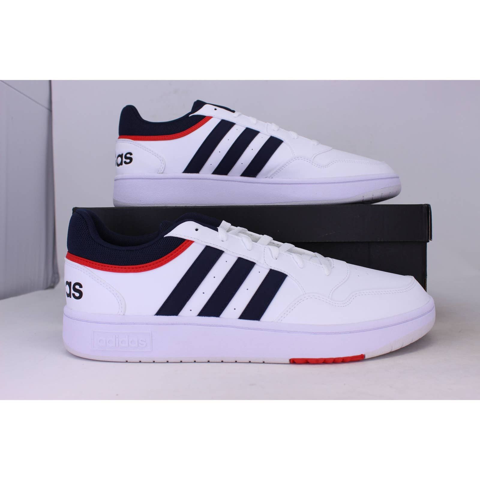 Adidas Hoops 3.0 Cloud White/Legend Ink/Vivid Red GY5427 | Grailed