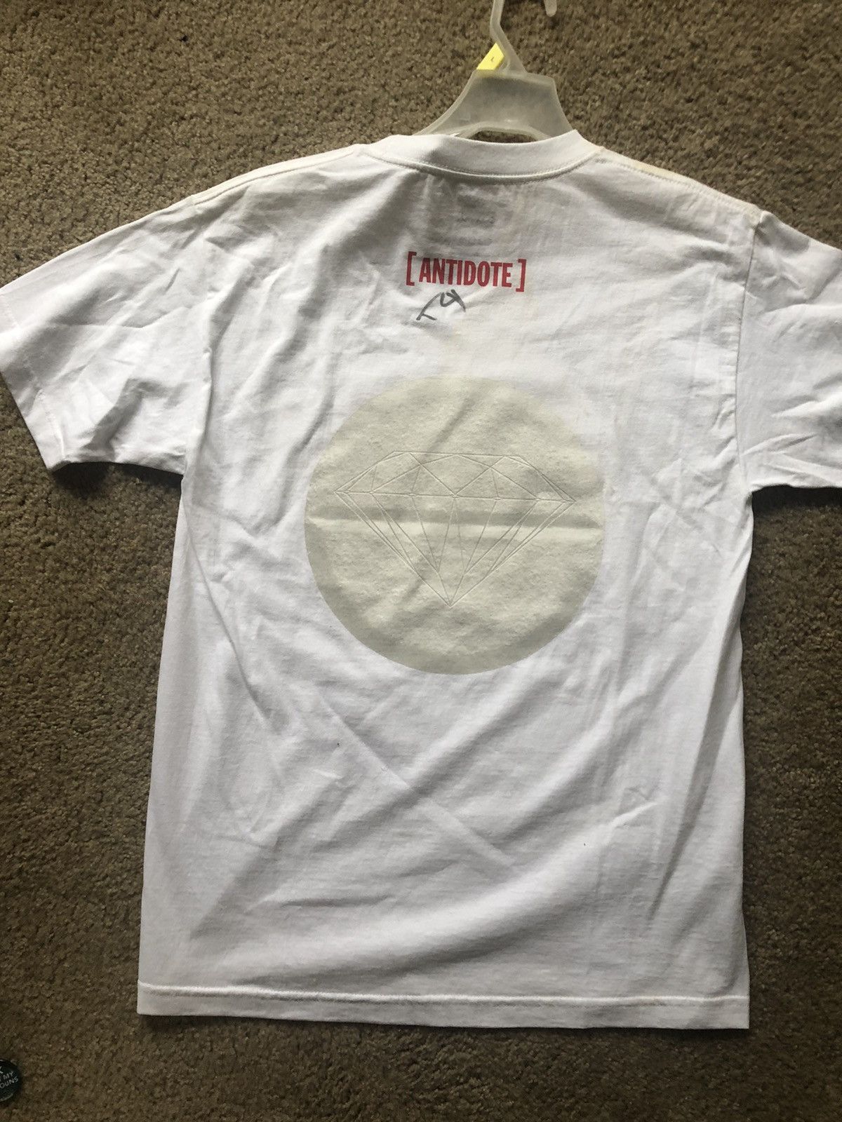 Travis Scott autographed diamond supply company antidote, image size:1200x1600