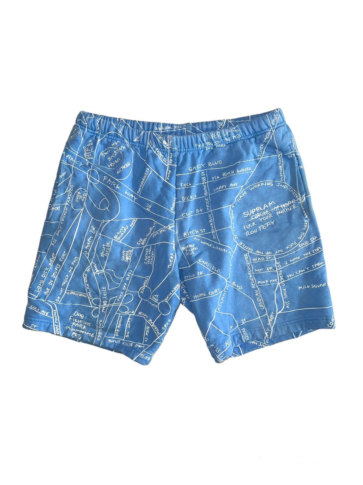 Supreme Supreme Gonz Map Embroidered Sweat Shorts | Grailed