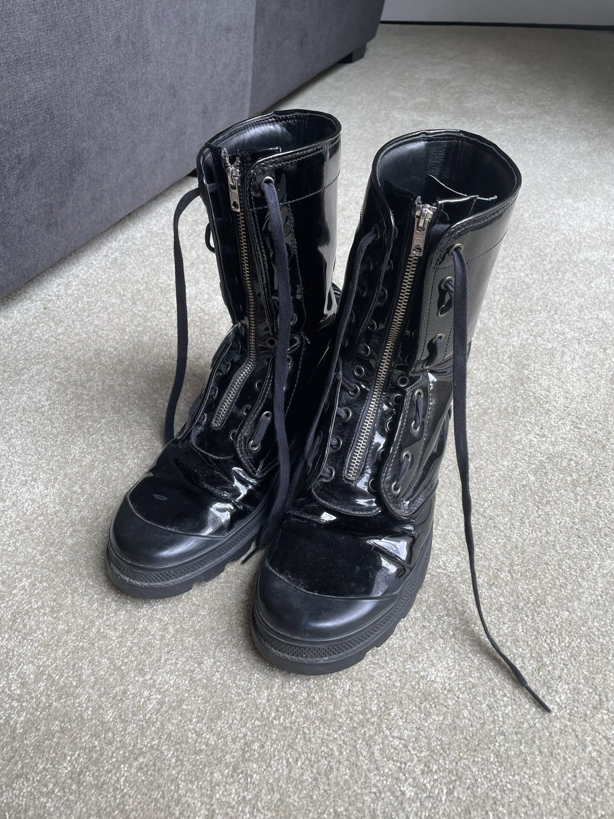 Helmut lang combat boots best sale