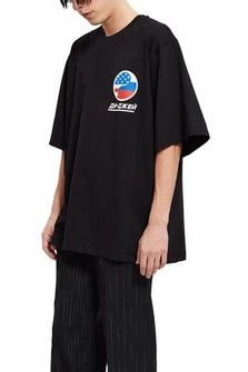 Gosha Rubchinskiy Gosha Rubchinskiy DJ Oversize Black Tee Size US S / EU 44-46 / 1 - 1 Thumbnail