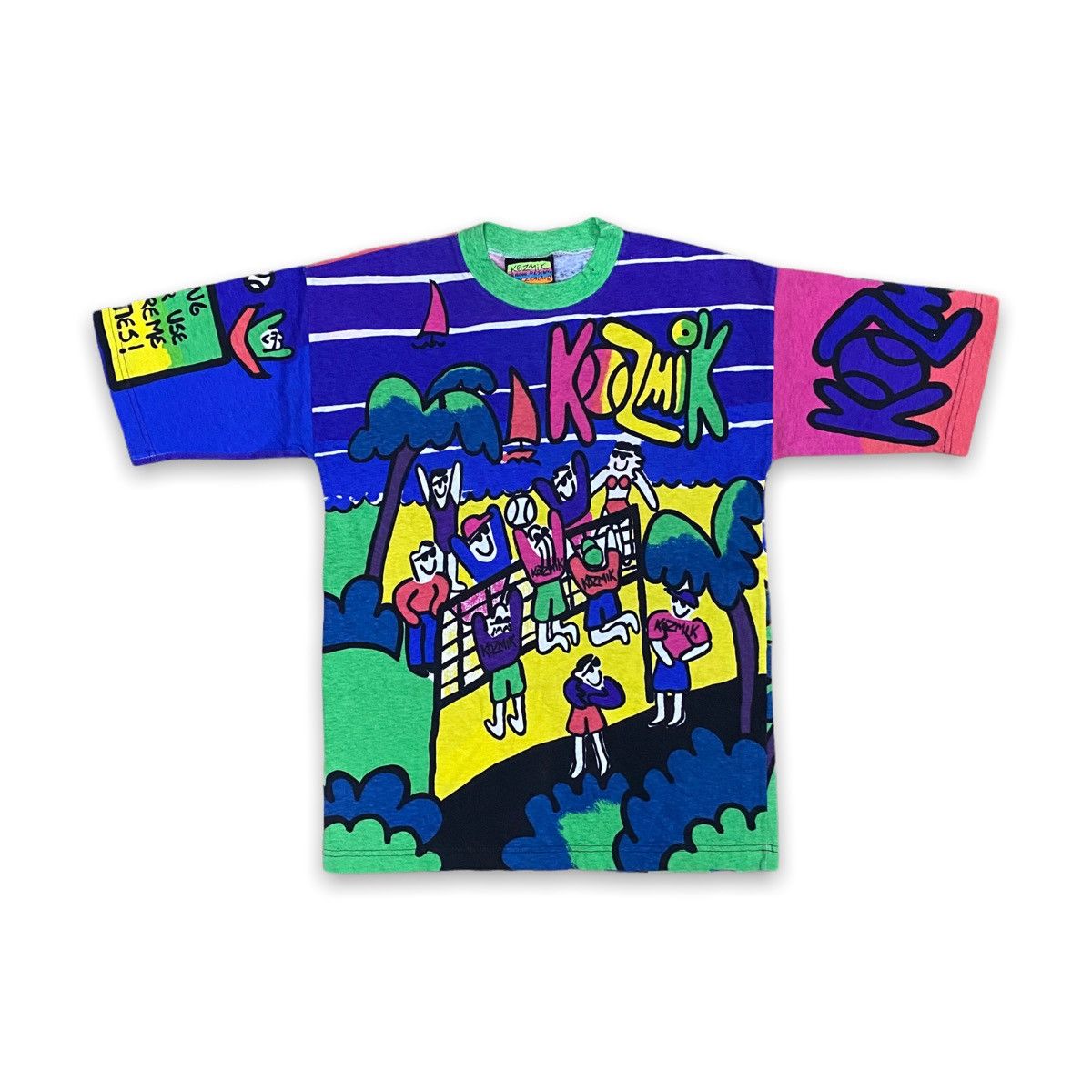 Vintage Vintage 1989 KOZMIK Original Design New Zealand Art Tee Size US M / EU 48-50 / 2 - 1 Thumbnail