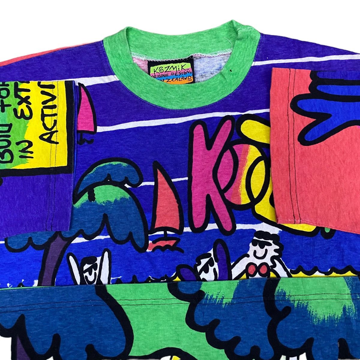 Vintage Vintage 1989 KOZMIK Original Design New Zealand Art Tee Size US M / EU 48-50 / 2 - 5 Thumbnail