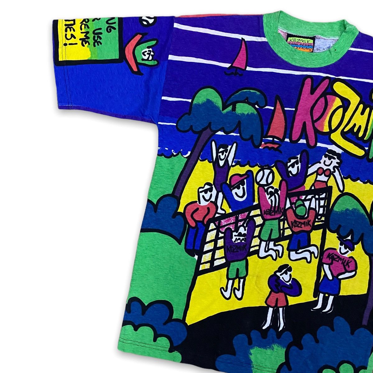 Vintage Vintage 1989 KOZMIK Original Design New Zealand Art Tee Size US M / EU 48-50 / 2 - 2 Thumbnail