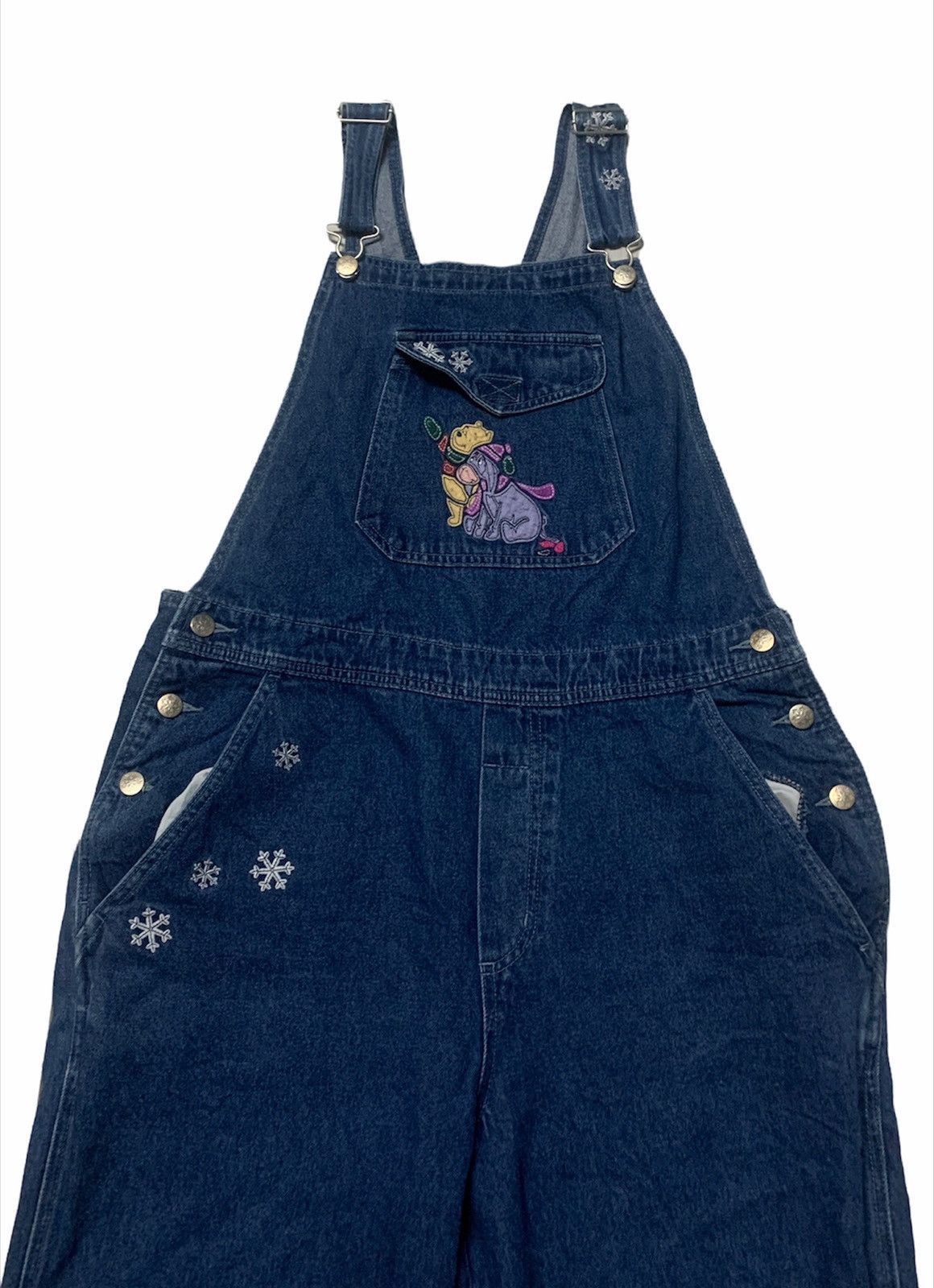 Disney × Vintage Rare! 90s Winnie The Pooh Disney store embroidery logo denim Size US 36 / EU 52 - 3 Thumbnail