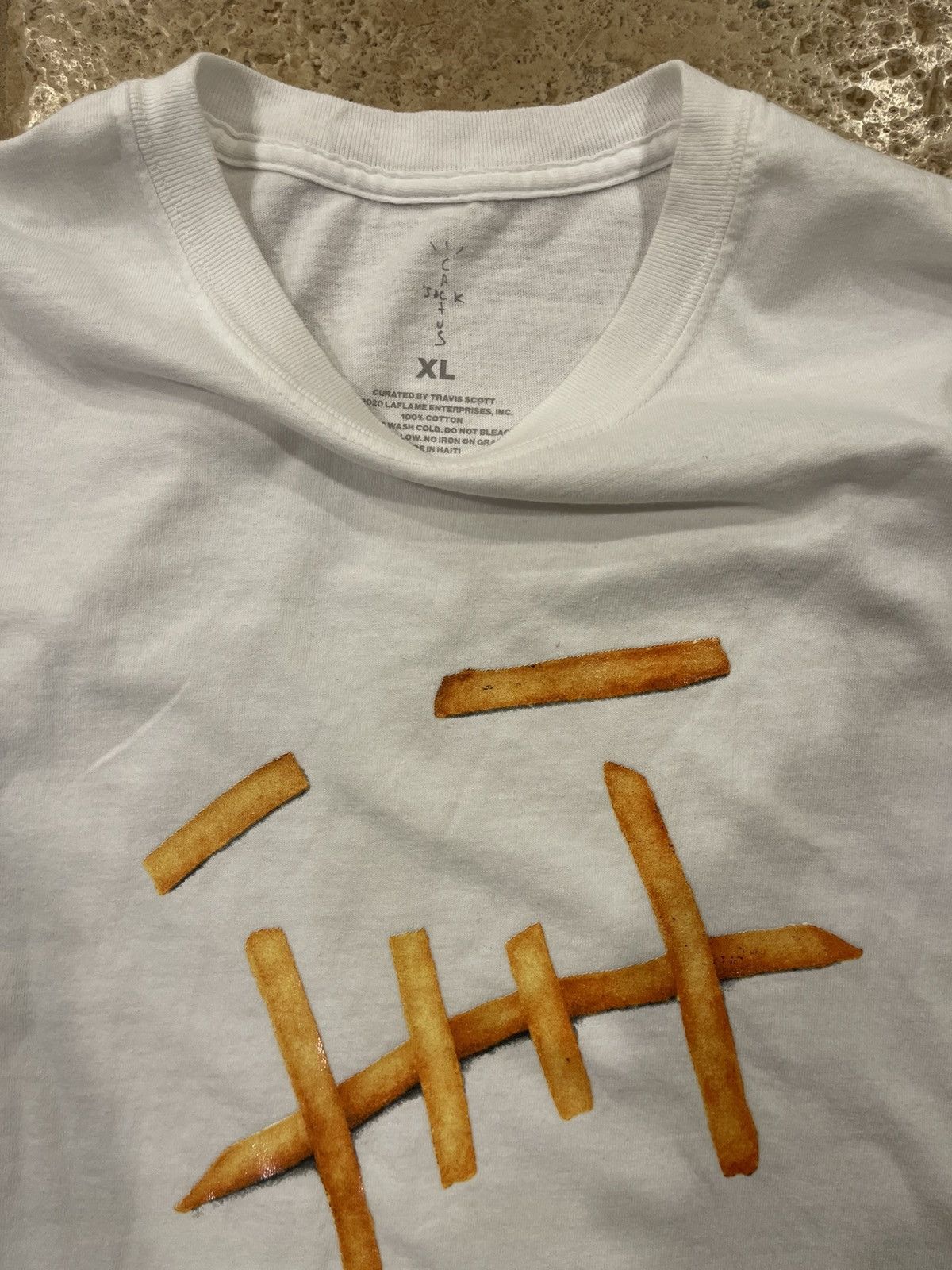 Travis Scott Travis Scott x McDonald’s Fry White Tee Size US XL / EU 56 / 4 - 4 Thumbnail
