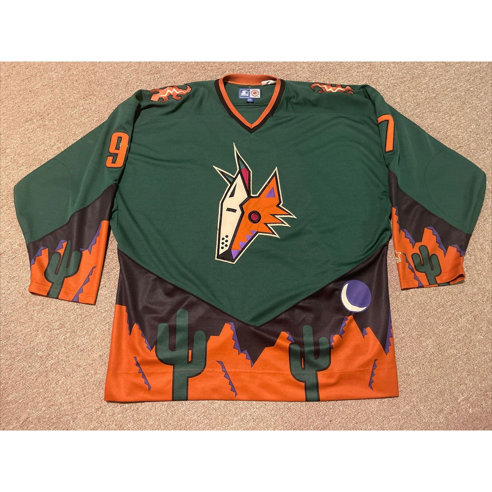 Jeremy Roenick Coyotes Baseball Jersey sz L – First Team Vintage