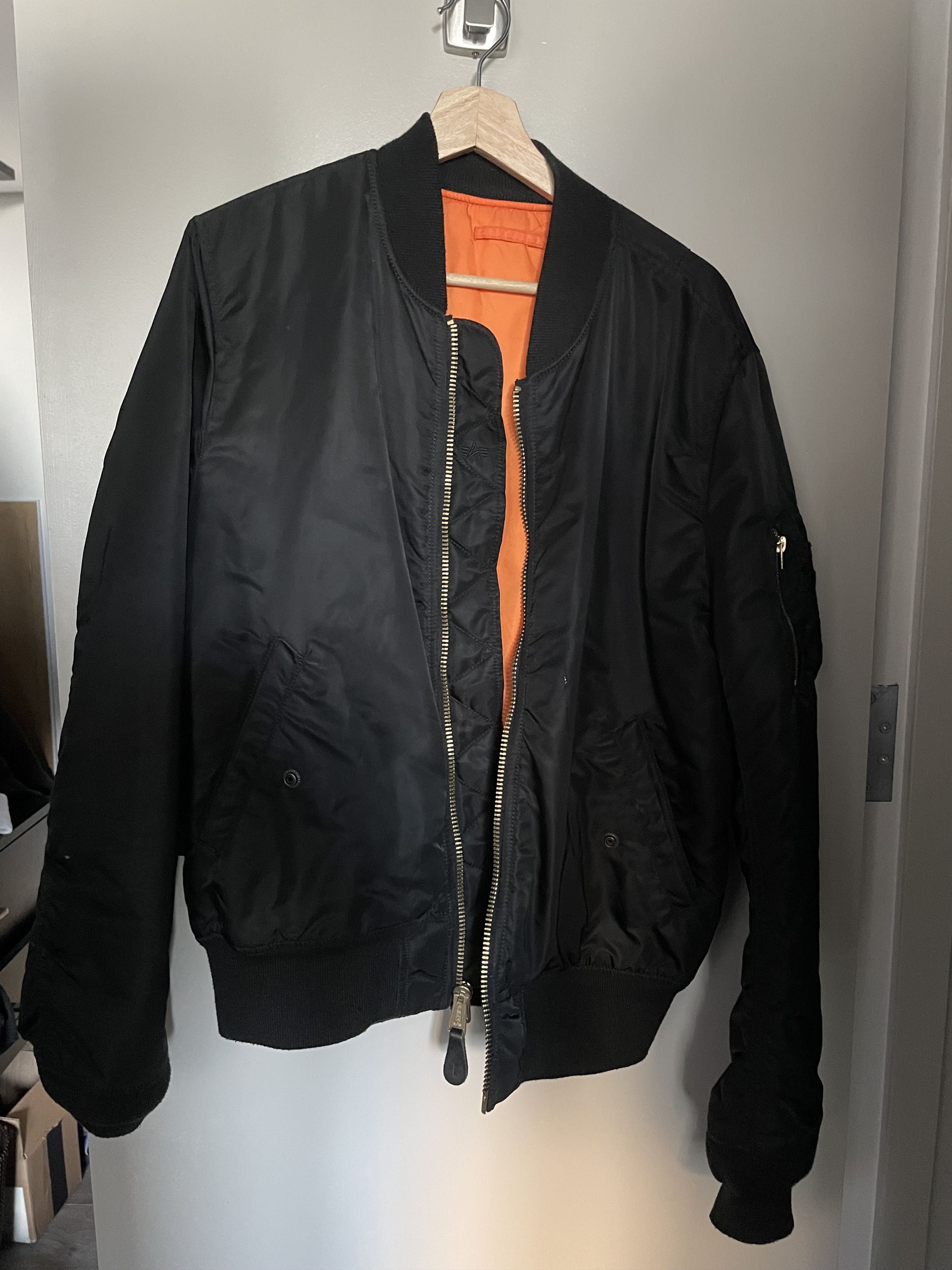 ALPHA INDUSTRIES MA-1 SLIM FIT ブラック sサイズ Alpha Industries アルファ インダストリーズ MA-1 スリム