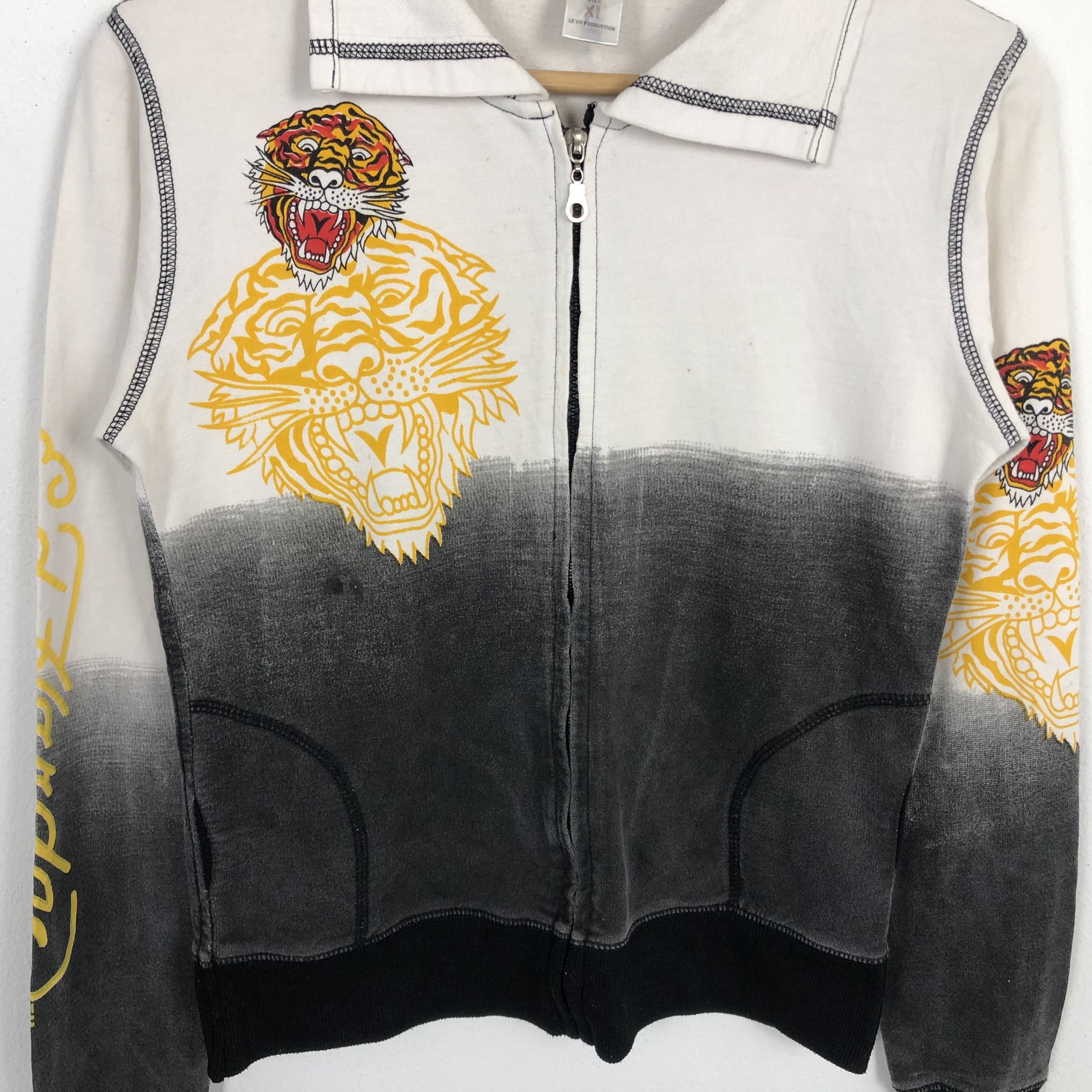 Ed Hardy × Vintage Vintage Ed Hardy Tiger Design Zipper Jacket Size US XS / EU 42 / 0 - 2 Thumbnail