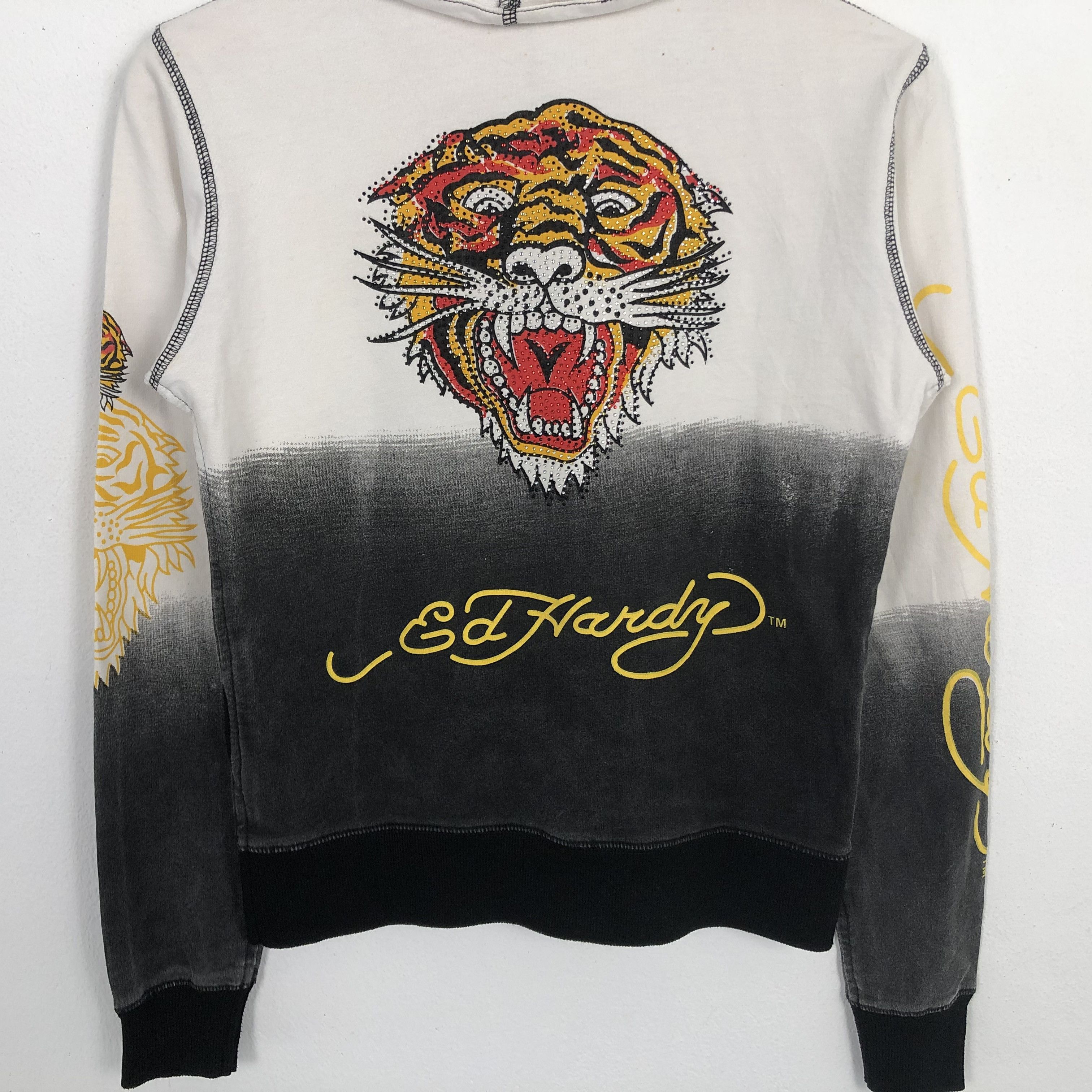 Ed Hardy × Vintage Vintage Ed Hardy Tiger Design Zipper Jacket Size US XS / EU 42 / 0 - 4 Thumbnail