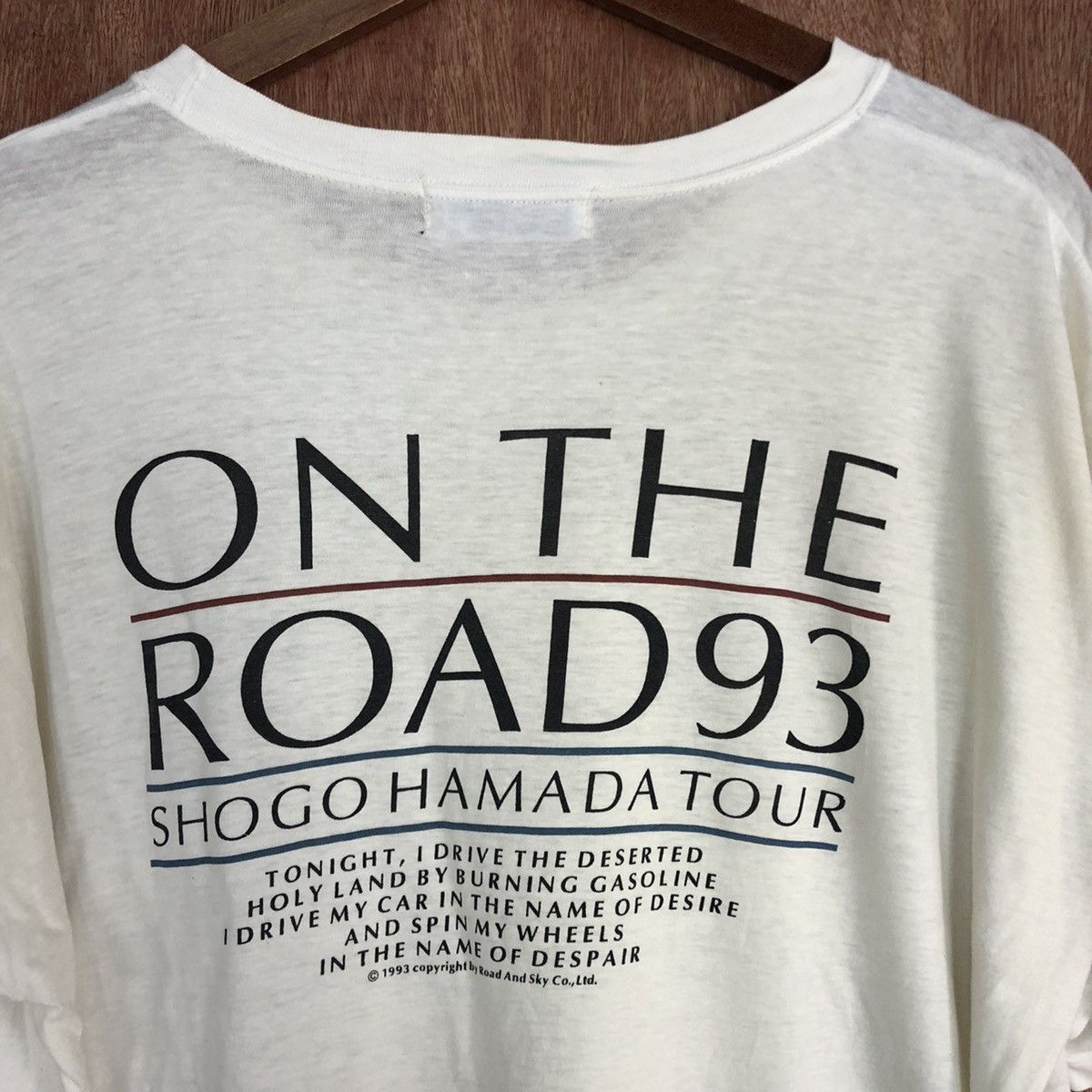 Vintage on the road 93 vintage japan tee #H381 Size US L / EU 52-54 / 3 - 4 Thumbnail