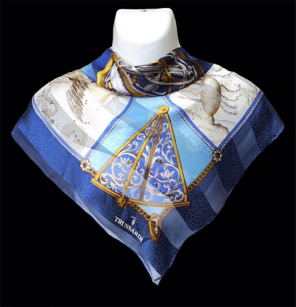 trussardi silk scarf