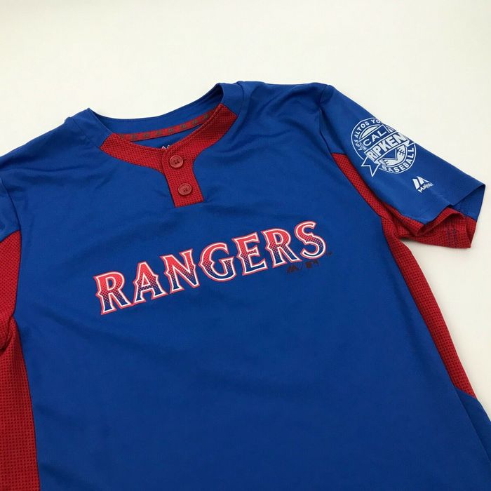 Majestic Texas Rangers MLB Jersey Blue Youth Size (See Photos For