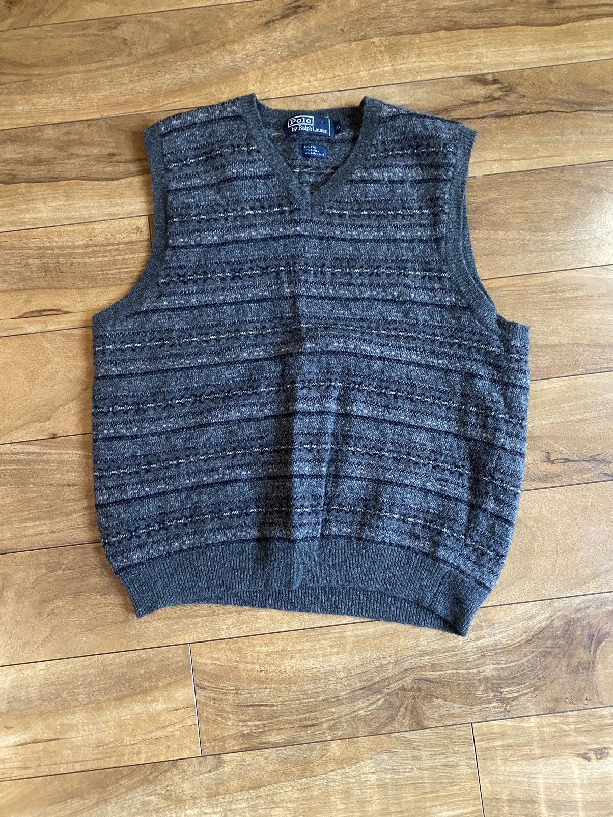 Polo Ralph Lauren Vest Sweater Nordic Wool RARE XL *READ*
