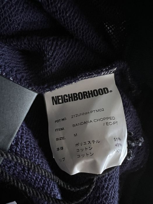 Neighborhood Neighborhood Paisley Bandana Chopped Sweatpants Navy