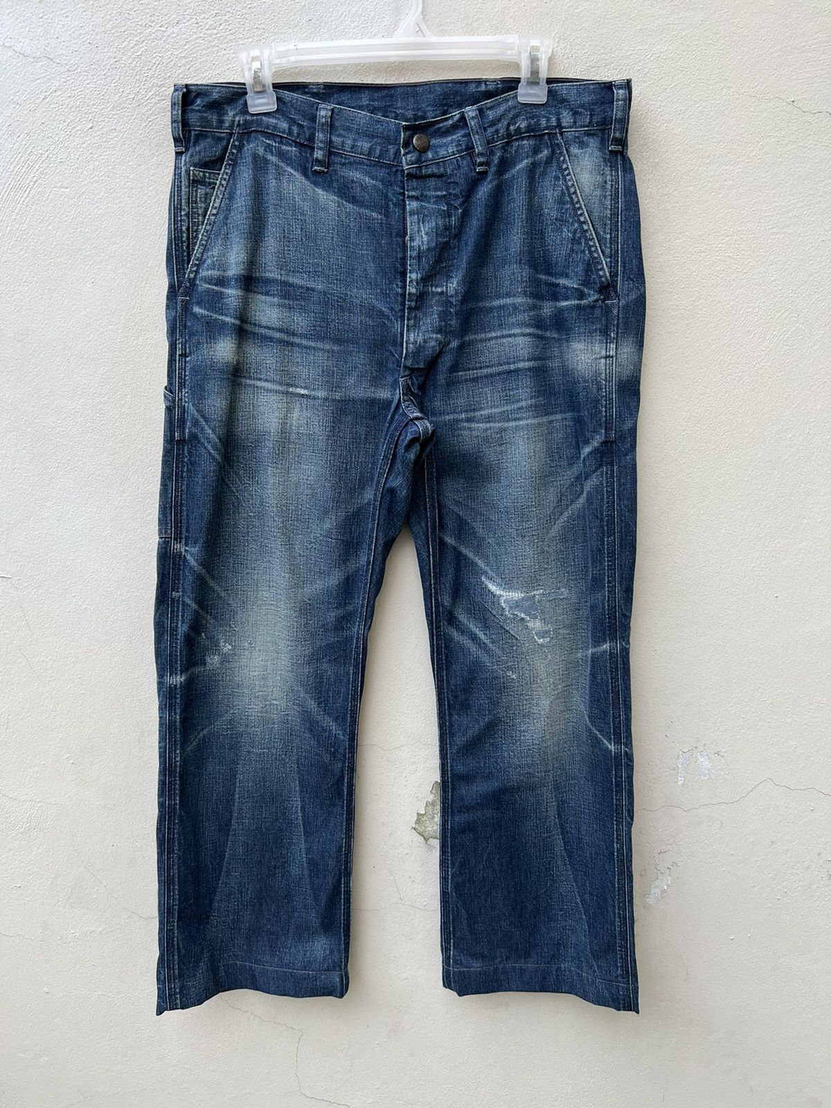 Polo Ralph Lauren Vintage Polo RL Distress Military Denim Trashed Cropped Pant Size US 32 / EU 48 - 6 Thumbnail