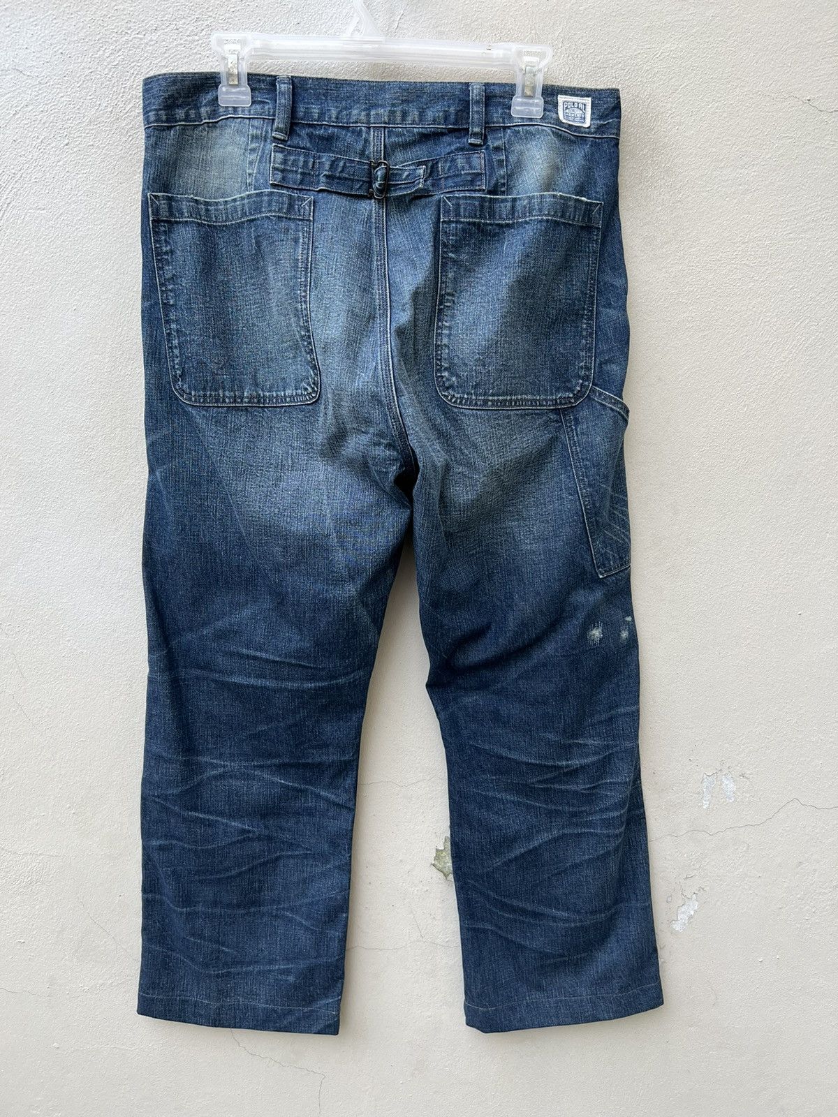 Polo Ralph Lauren Vintage Polo RL Distress Military Denim Trashed Cropped Pant Size US 32 / EU 48 - 14 Thumbnail