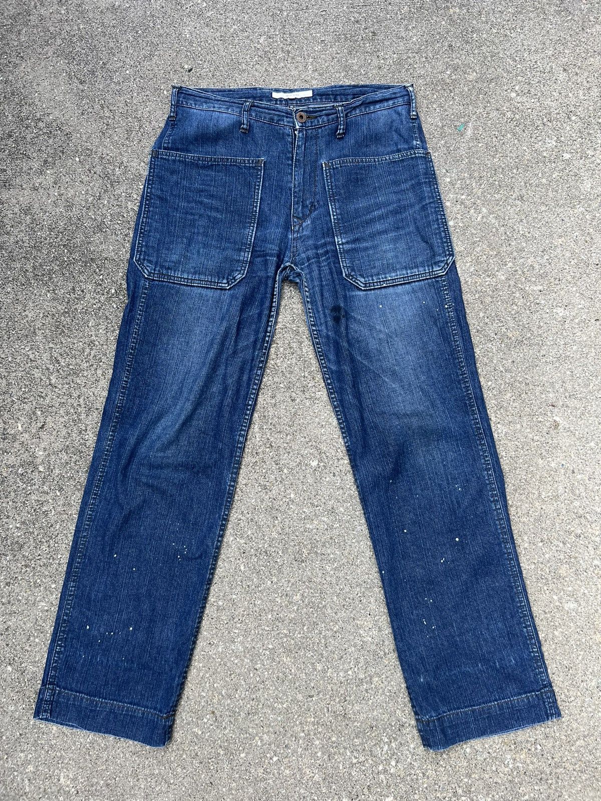 45rpm Midi - Umi Japan Military Denim Cargo Jeans Size US 30 / EU 46 - 1 Thumbnail
