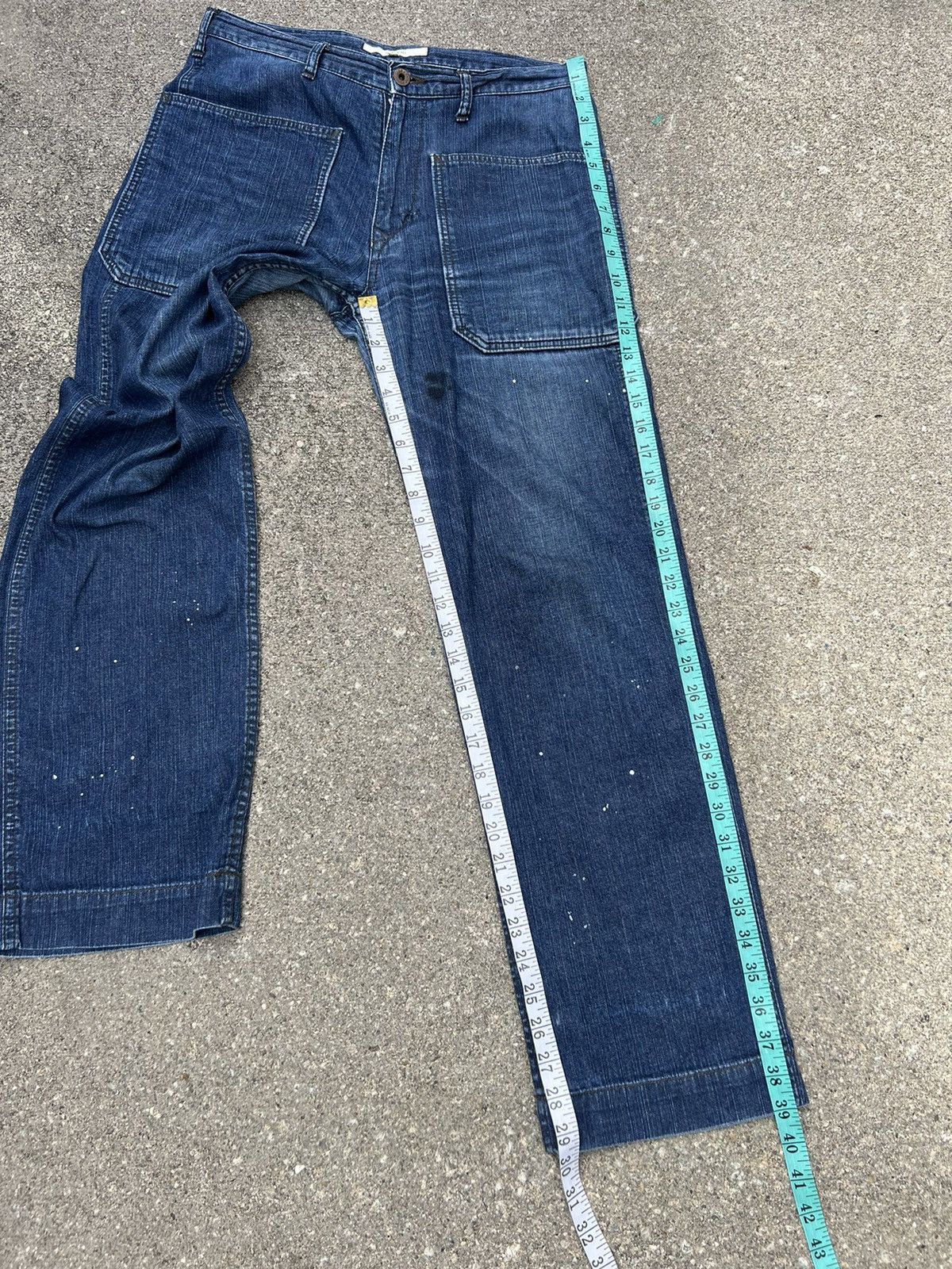 45rpm Midi - Umi Japan Military Denim Cargo Jeans Size US 30 / EU 46 - 4 Thumbnail