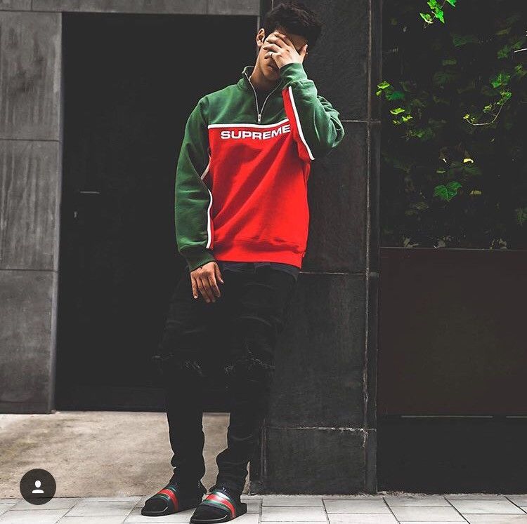 Supreme 2 tone Half Zip Sweatshirt Gucci Colorway Grailed