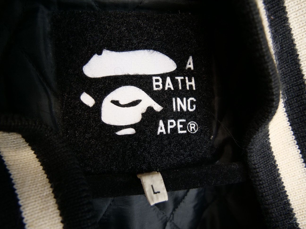 Bape OG Bape Staff Only Sta Wool Varsity Jacket Size US L / EU 52-54 / 3 - 9 Thumbnail