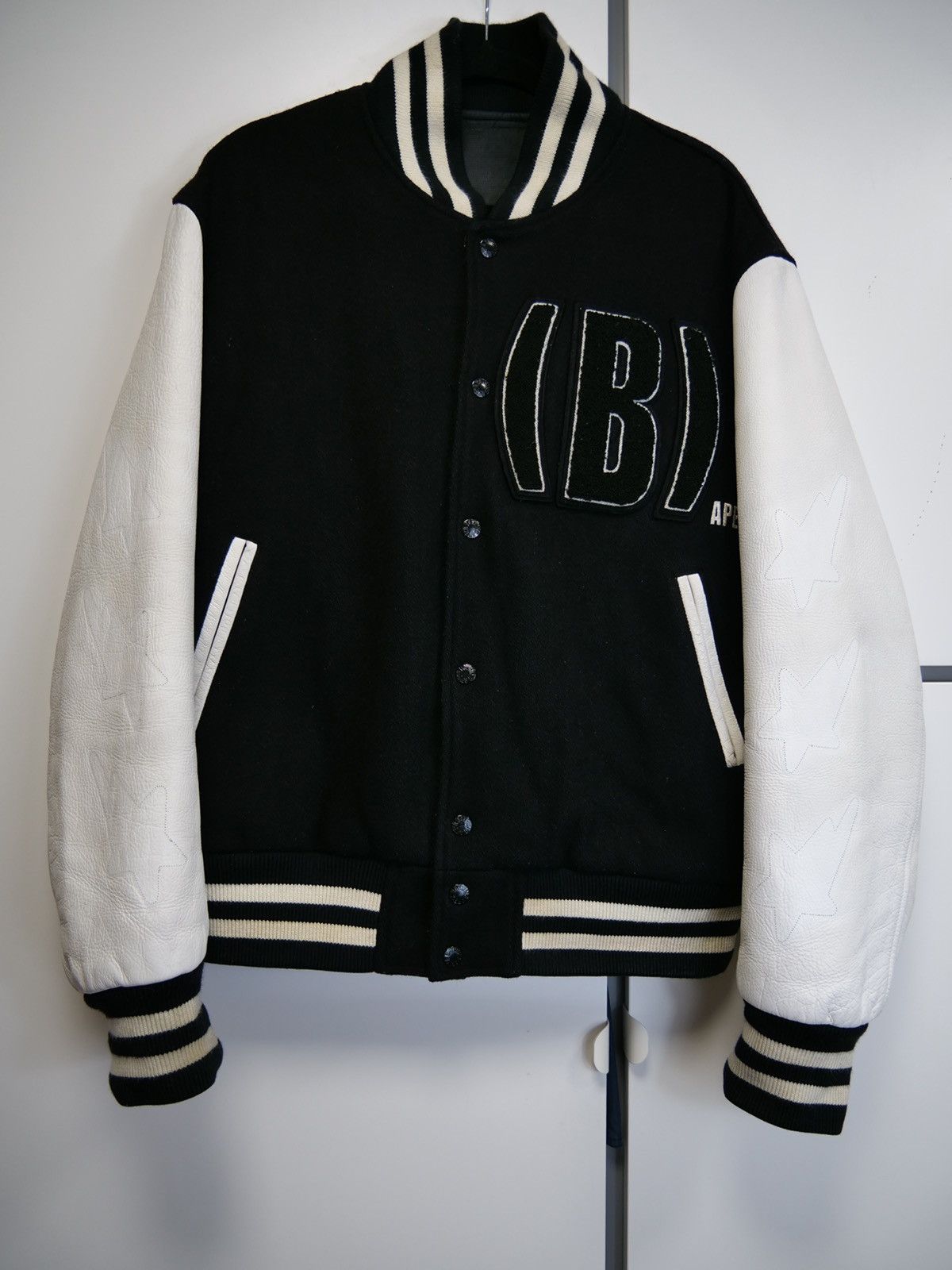 OG Bape Staff Only Sta Wool Varsity Jacket