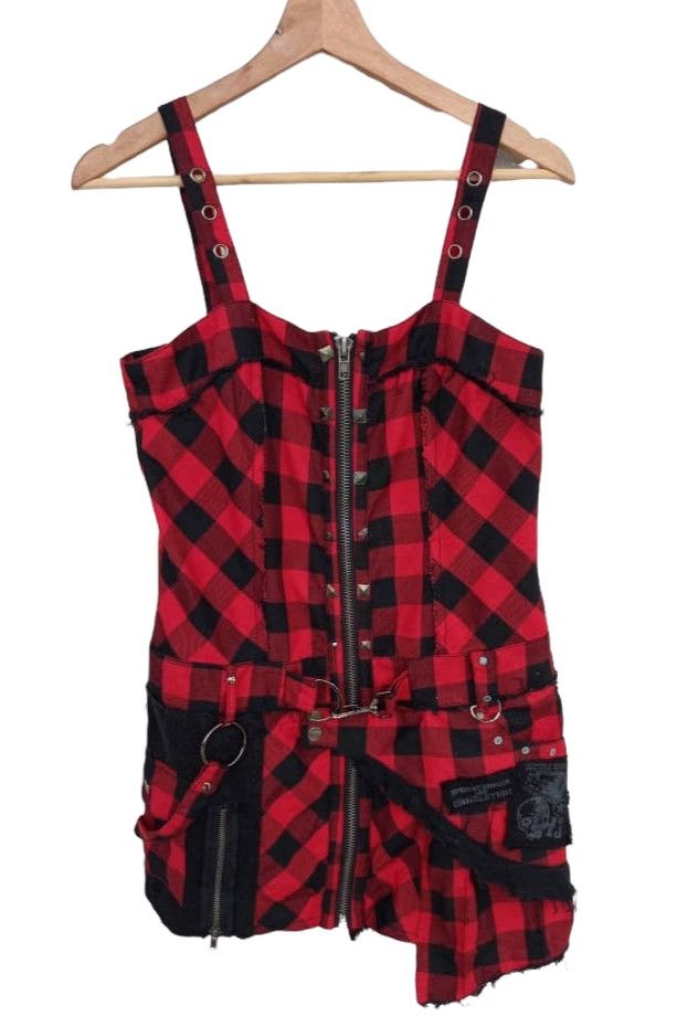 Japanese Brand Sex Pot Revenge Plaid Tartan Punk Gothic Dress Size S / US 4 / IT 40 - 1 Thumbnail