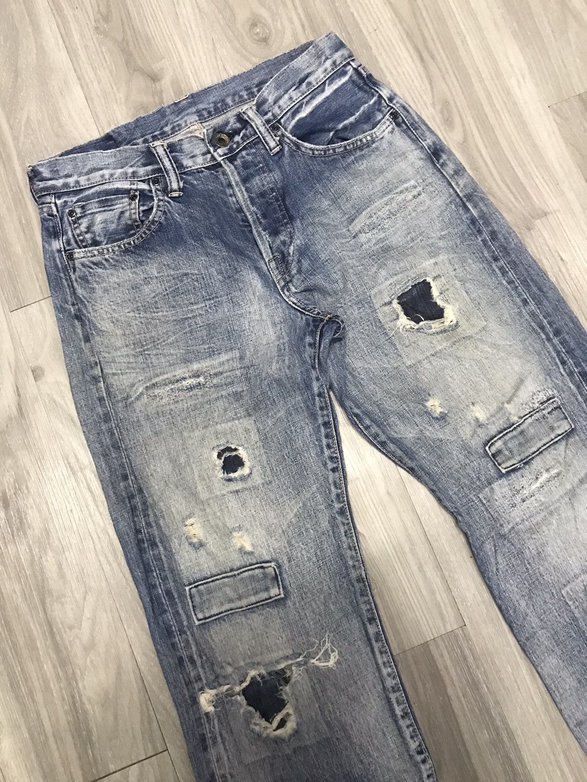 5351 POUR LES HOMMES Vintage Reproduction Selvedge Denim Jeans Levi’s Inspired Size US 29 - 4 Thumbnail