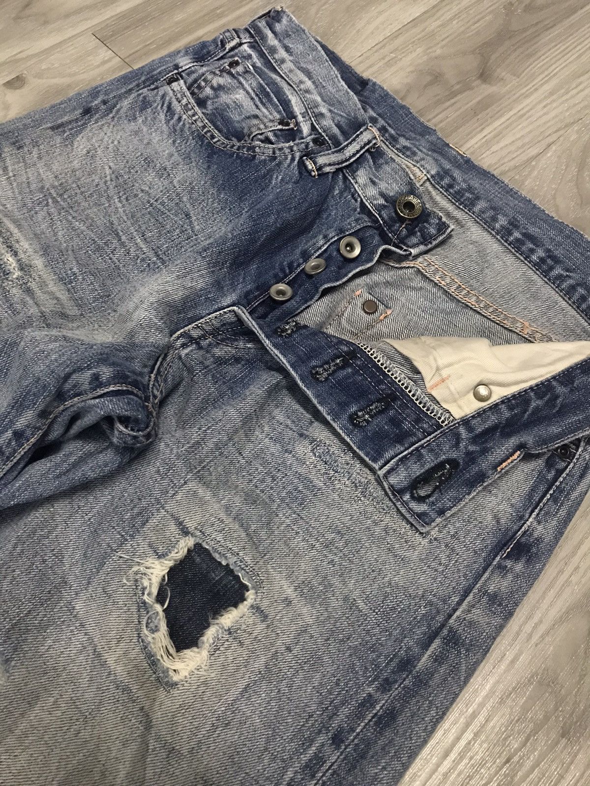 5351 POUR LES HOMMES Vintage Reproduction Selvedge Denim Jeans Levi’s Inspired Size US 29 - 11 Thumbnail