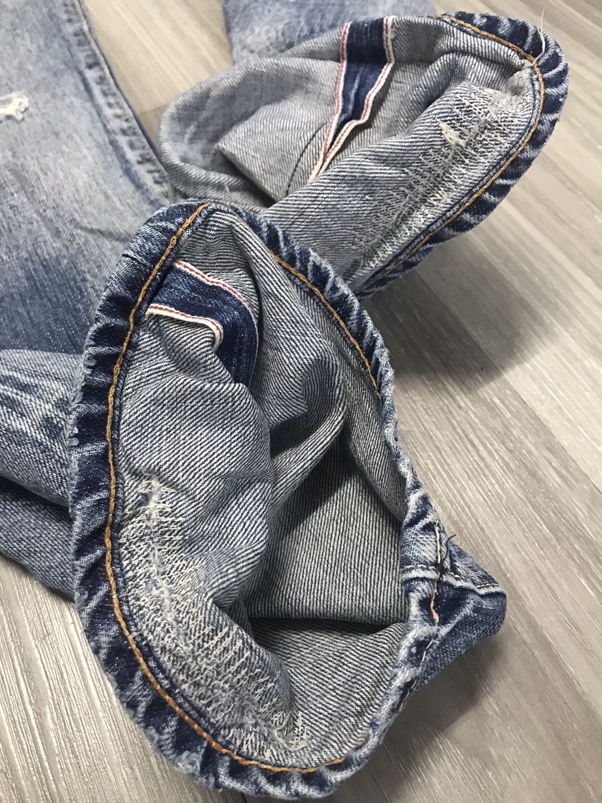 5351 POUR LES HOMMES Vintage Reproduction Selvedge Denim Jeans Levi’s Inspired Size US 29 - 9 Thumbnail