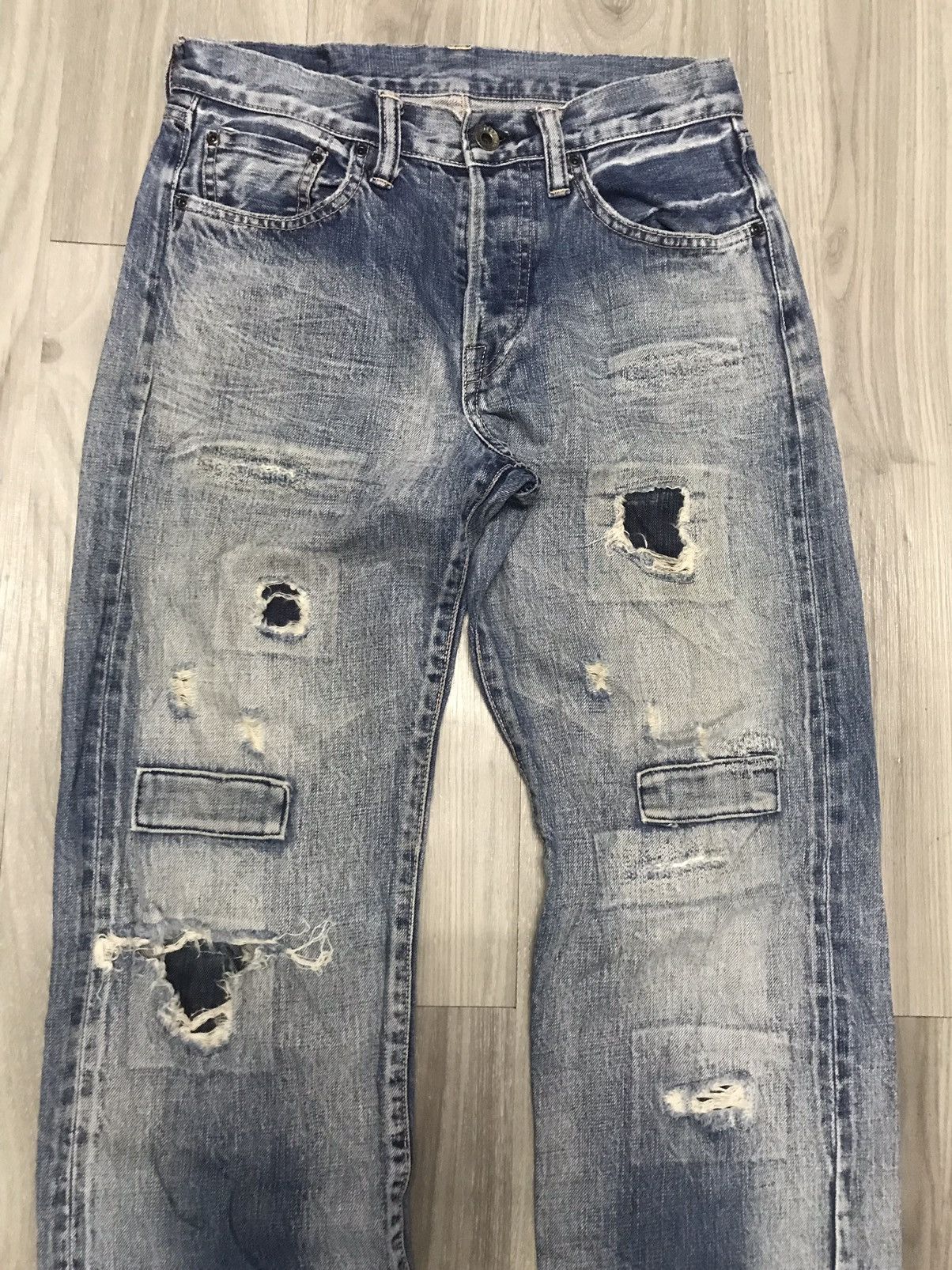5351 POUR LES HOMMES Vintage Reproduction Selvedge Denim Jeans Levi’s Inspired Size US 29 - 6 Thumbnail