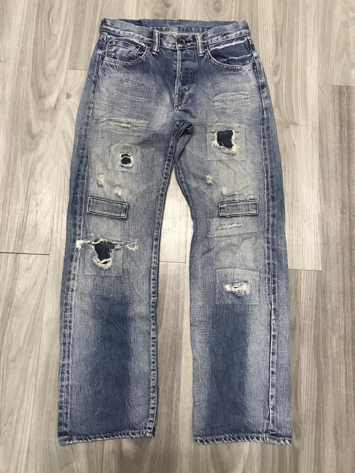 5351 POUR LES HOMMES Vintage Reproduction Selvedge Denim Jeans Levi’s Inspired Size US 29 - 3 Thumbnail