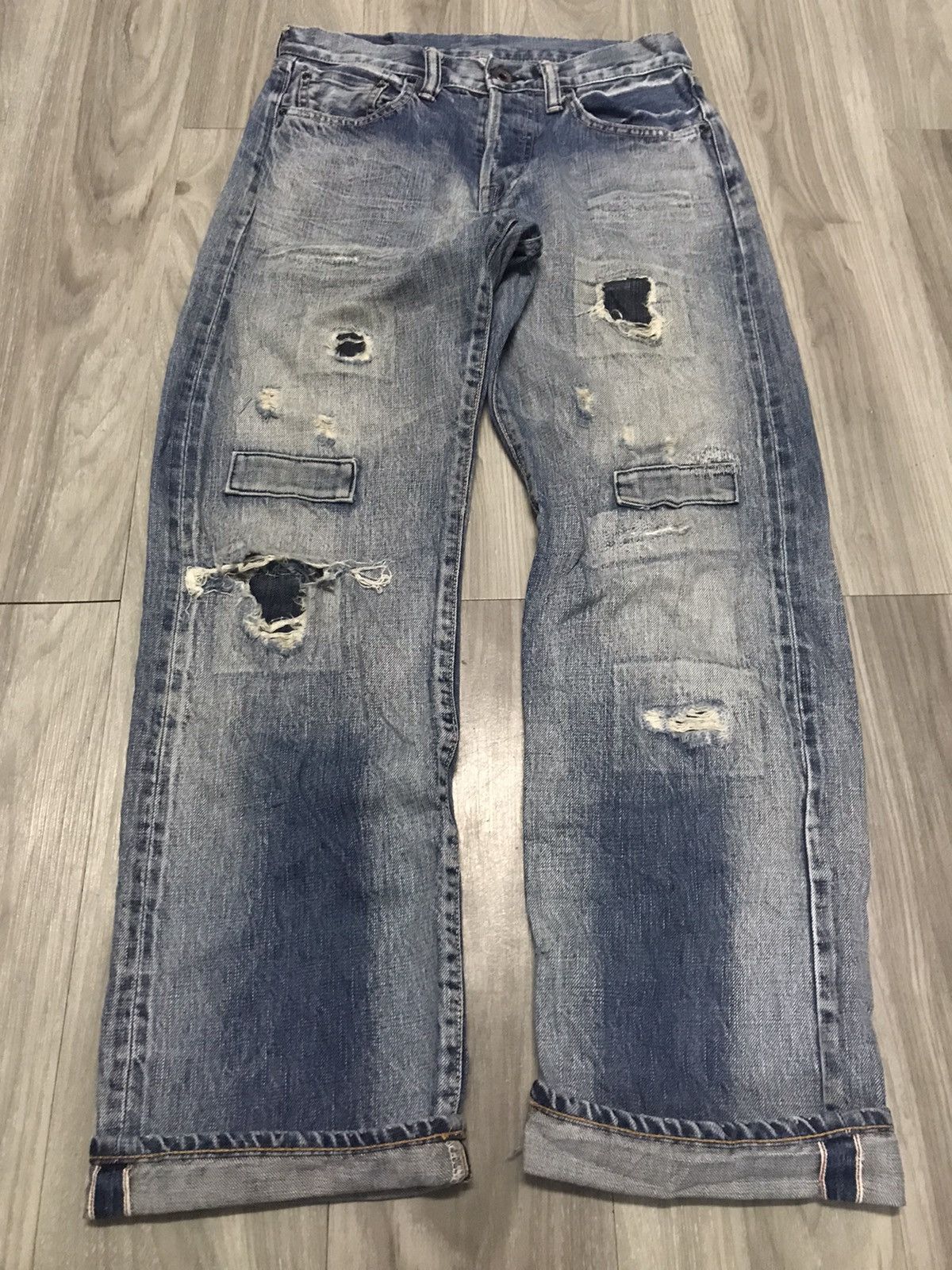 5351 POUR LES HOMMES Vintage Reproduction Selvedge Denim Jeans Levi’s Inspired Size US 29 - 10 Thumbnail