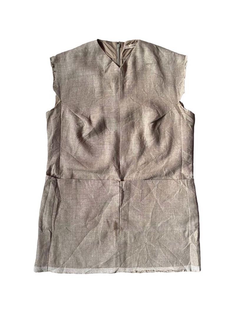 Vintage Vintage Celine Phoebe Philo Linen Gilet Beige Vest | Grailed