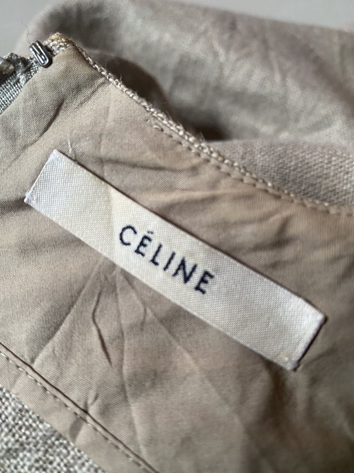 Celine 💥Celine Phoebe Philo Linen Gilet Beige Tank Top Size S / US 4 / IT 40 - 6 Thumbnail