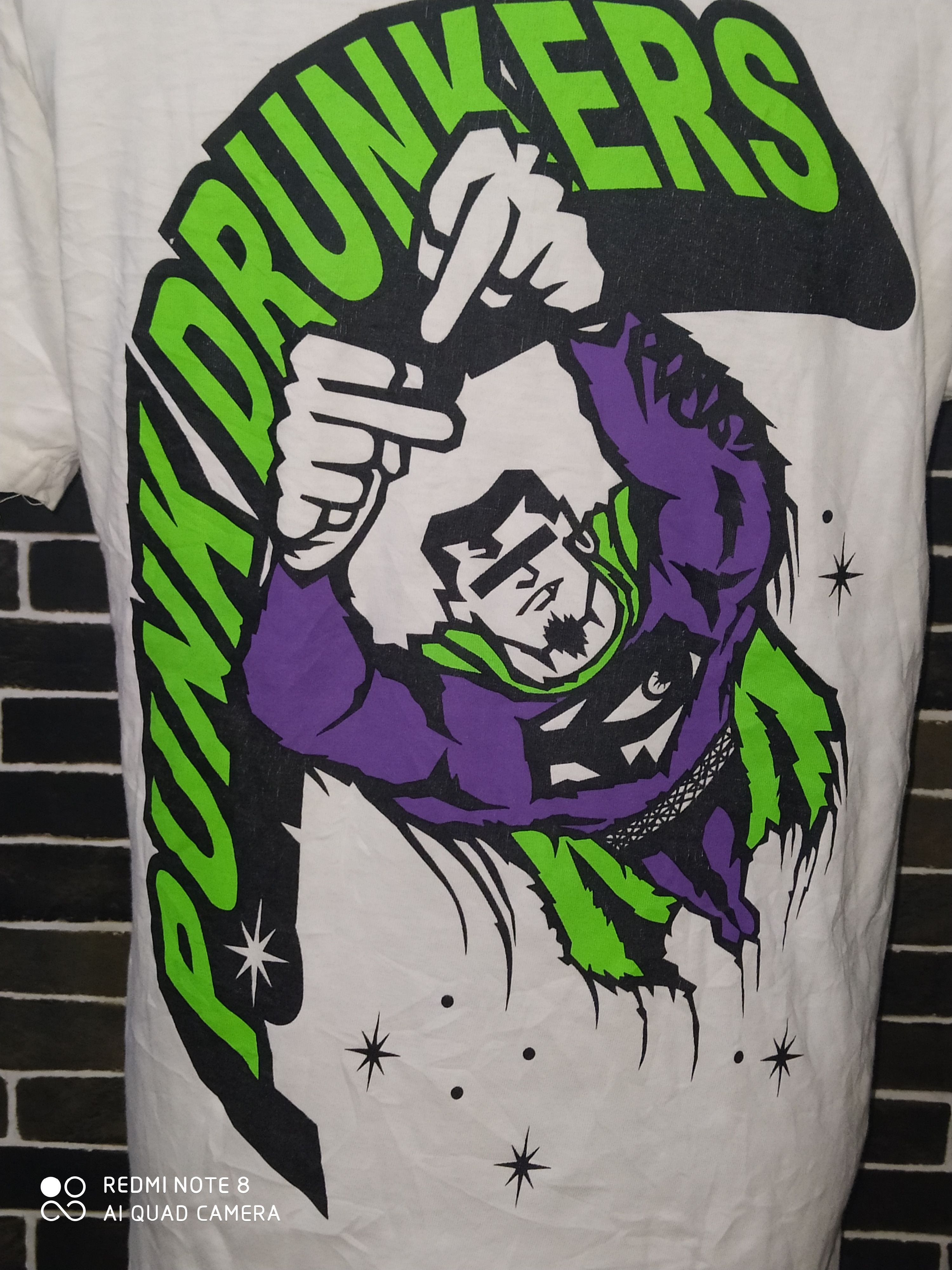 Punk Drunkers Parody Superman Japanese Brand T shirt