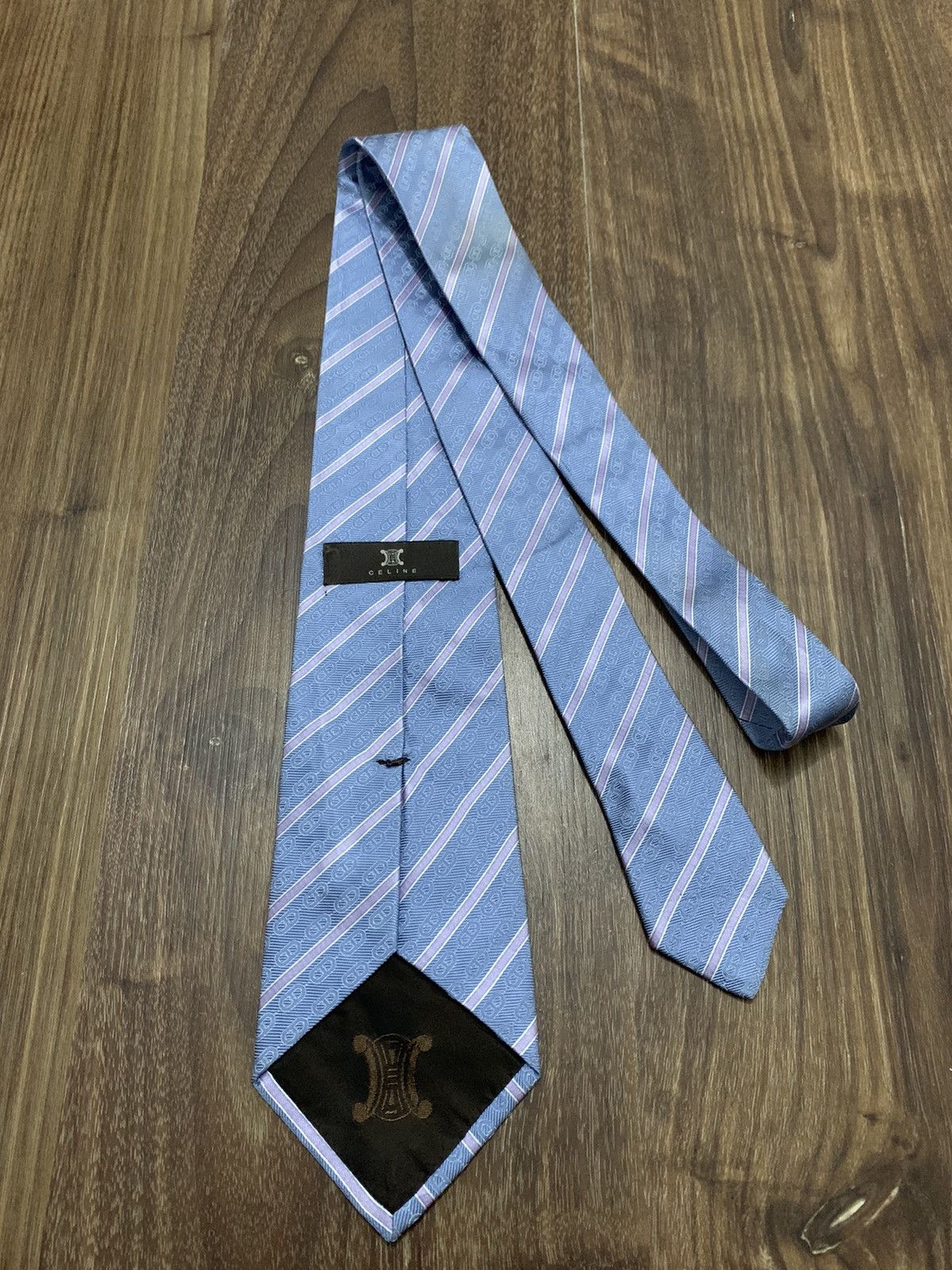Celine Celine Stripes Printed Design Tie Size ONE SIZE - 5 Thumbnail