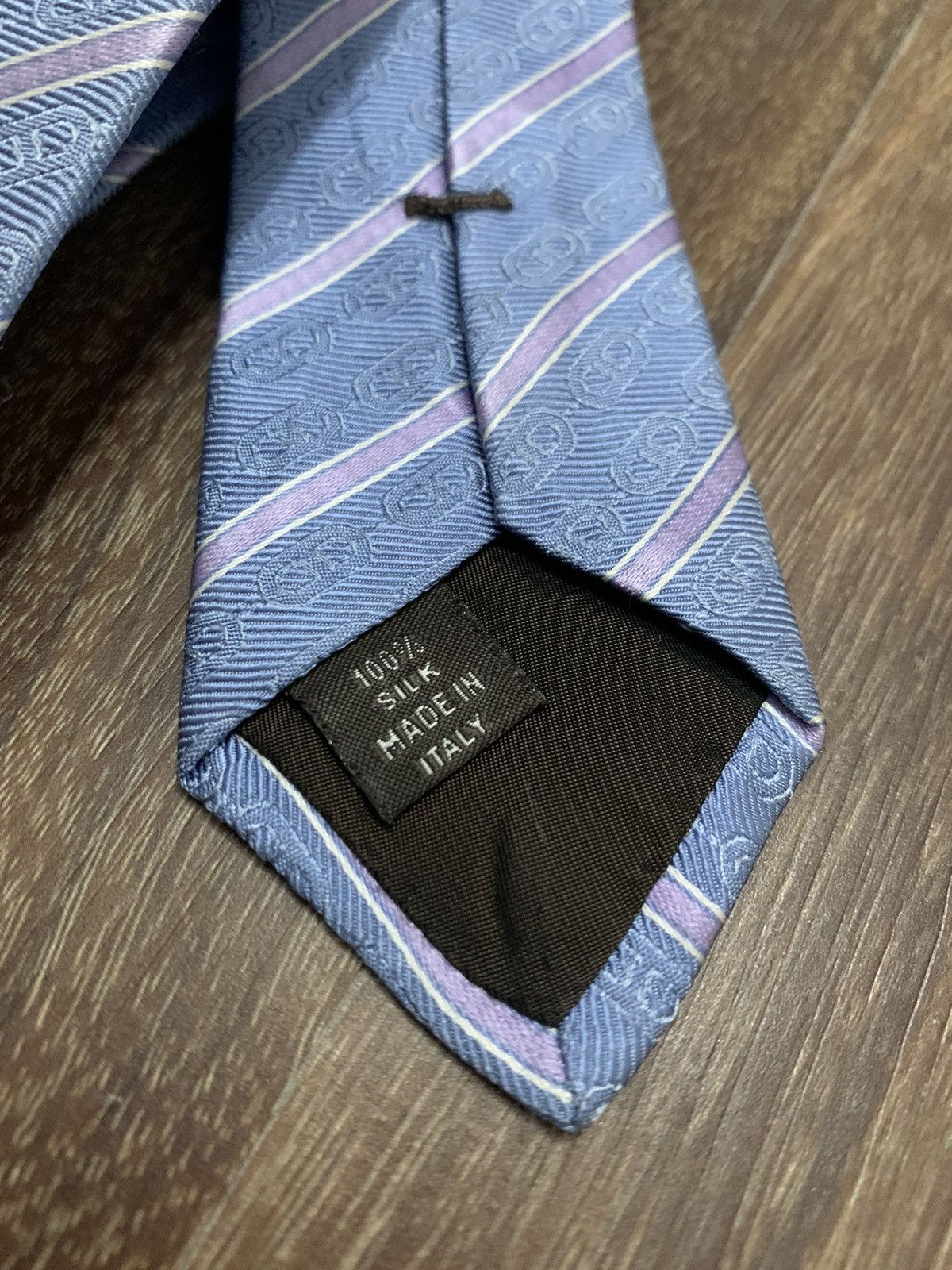 Celine Celine Stripes Printed Design Tie Size ONE SIZE - 2 Thumbnail