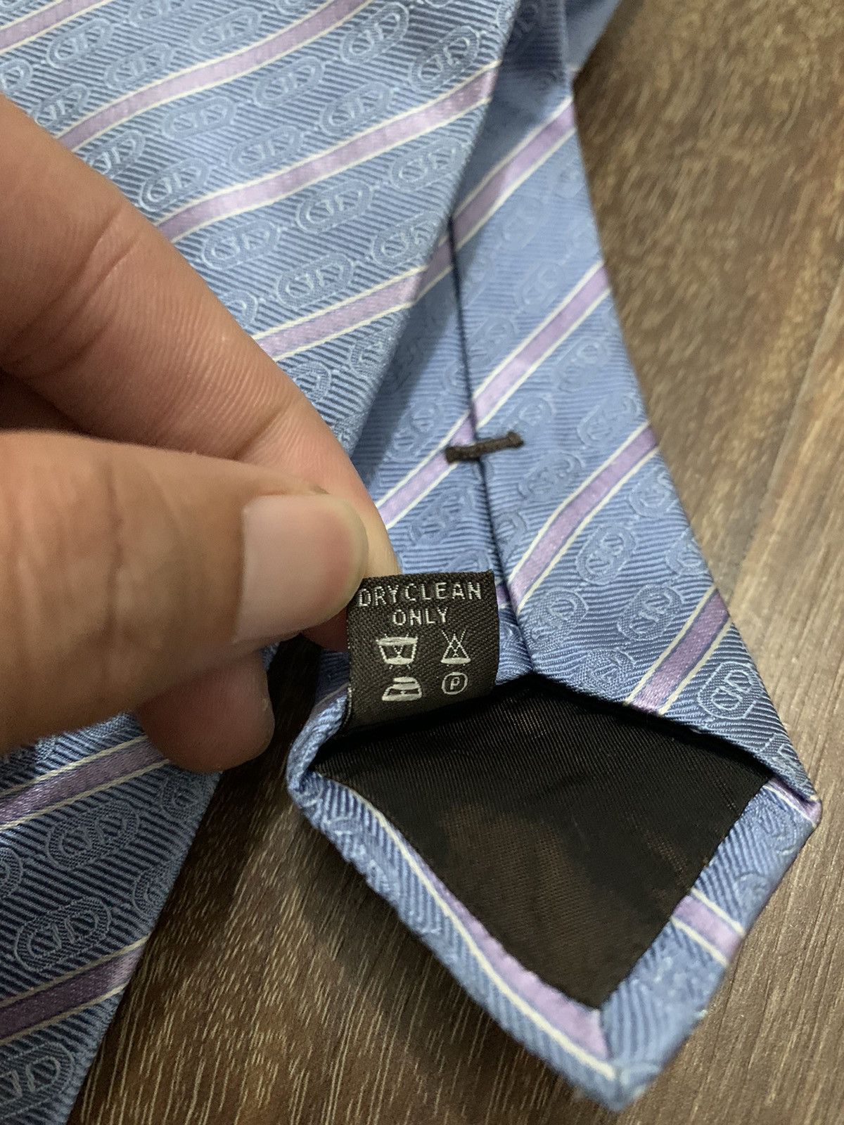 Celine Celine Stripes Printed Design Tie Size ONE SIZE - 3 Thumbnail