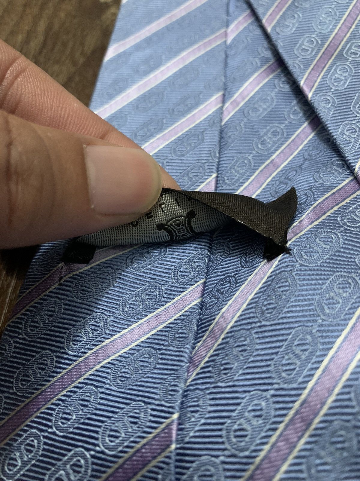 Celine Celine Stripes Printed Design Tie Size ONE SIZE - 9 Thumbnail