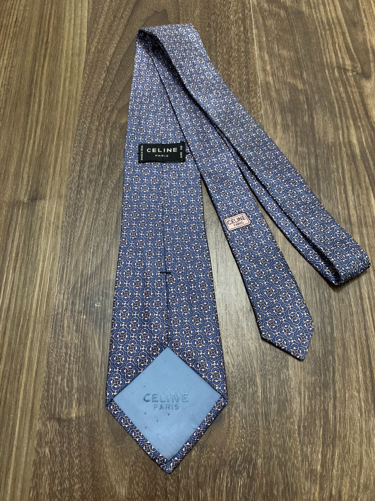 Celine Celine Geometric Printed Design Tie Size ONE SIZE - 4 Thumbnail