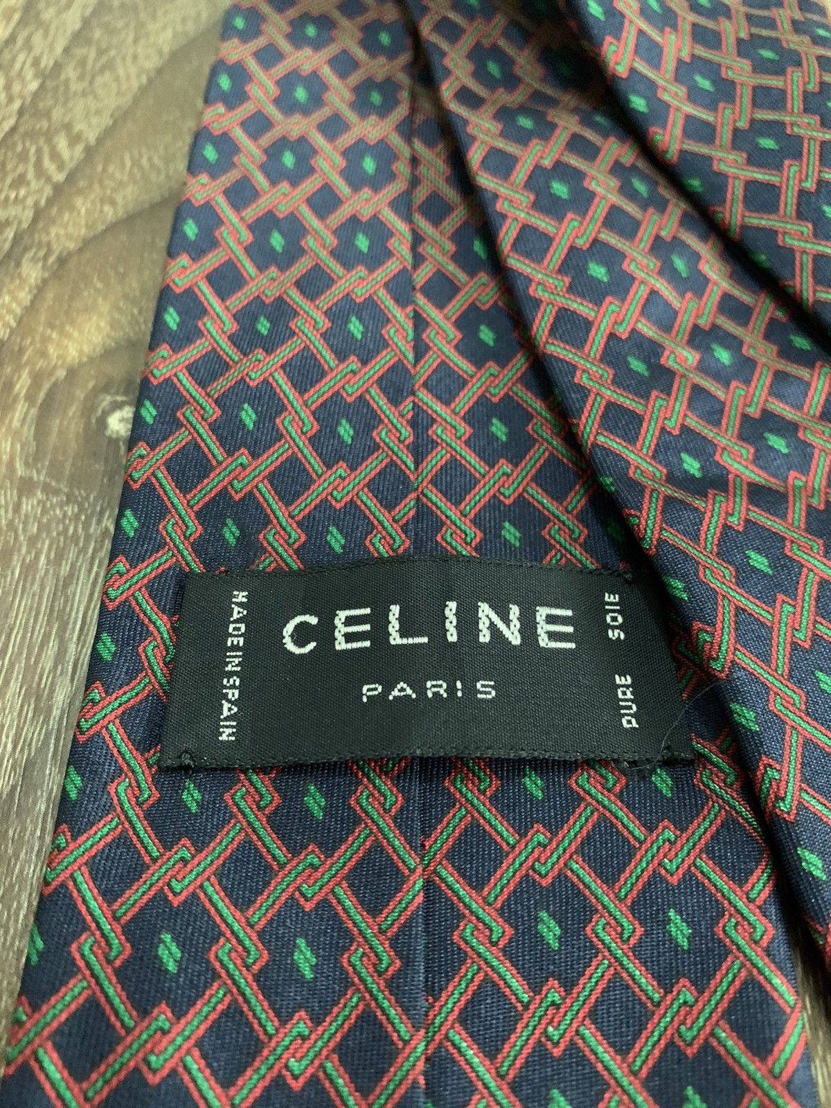 Celine Celine Geometric Printed Design Tie Size ONE SIZE - 6 Thumbnail