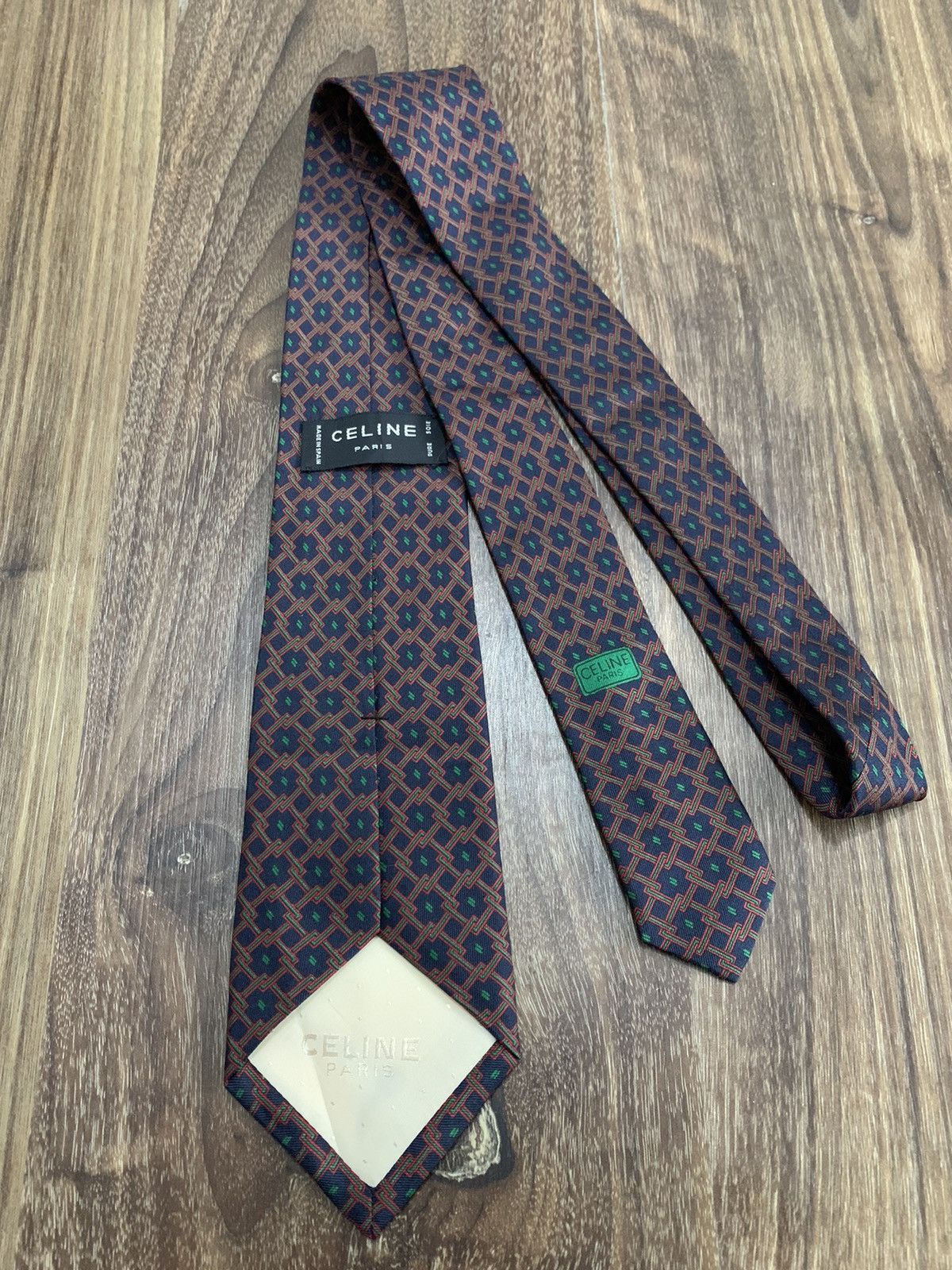 Celine Celine Geometric Printed Design Tie Size ONE SIZE - 4 Thumbnail