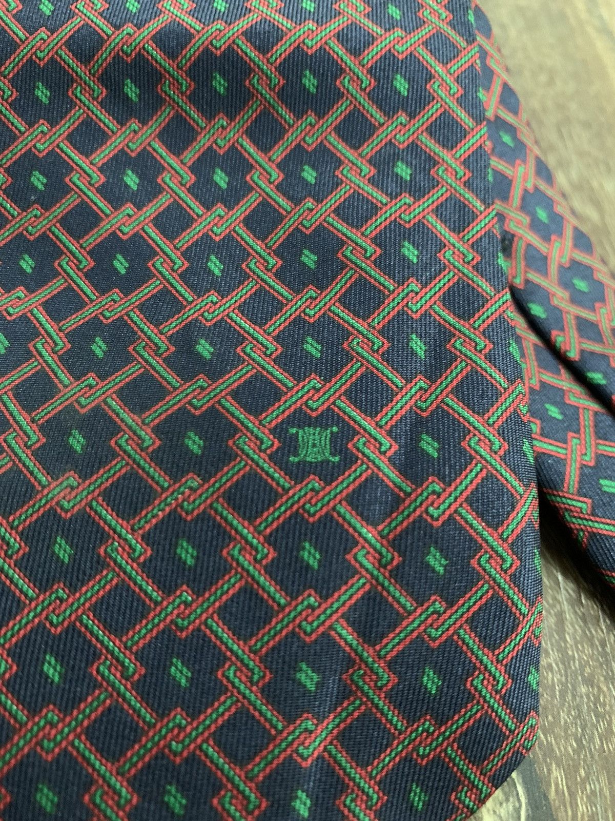 Celine Celine Geometric Printed Design Tie Size ONE SIZE - 2 Thumbnail