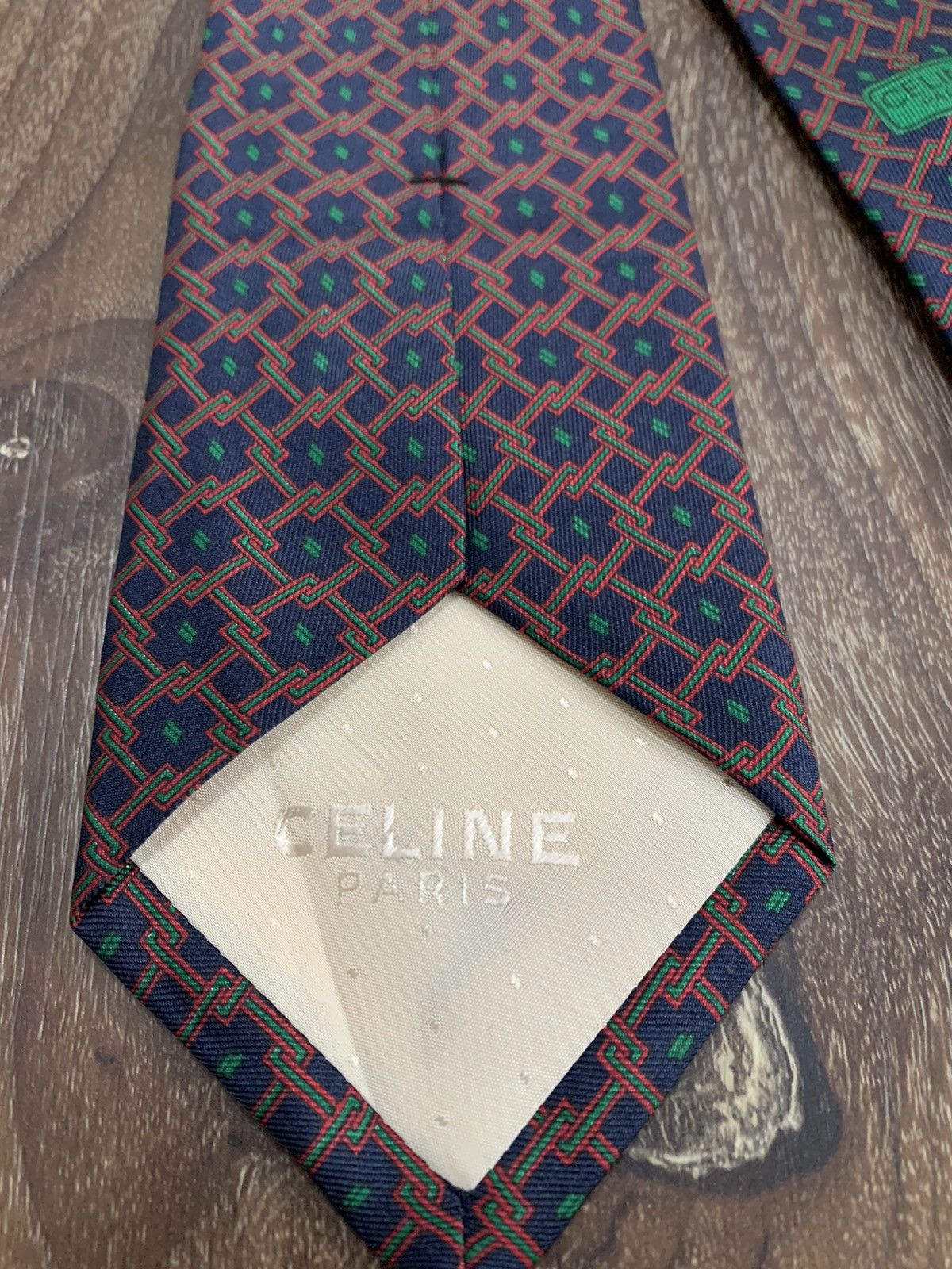 Celine Celine Geometric Printed Design Tie Size ONE SIZE - 5 Thumbnail
