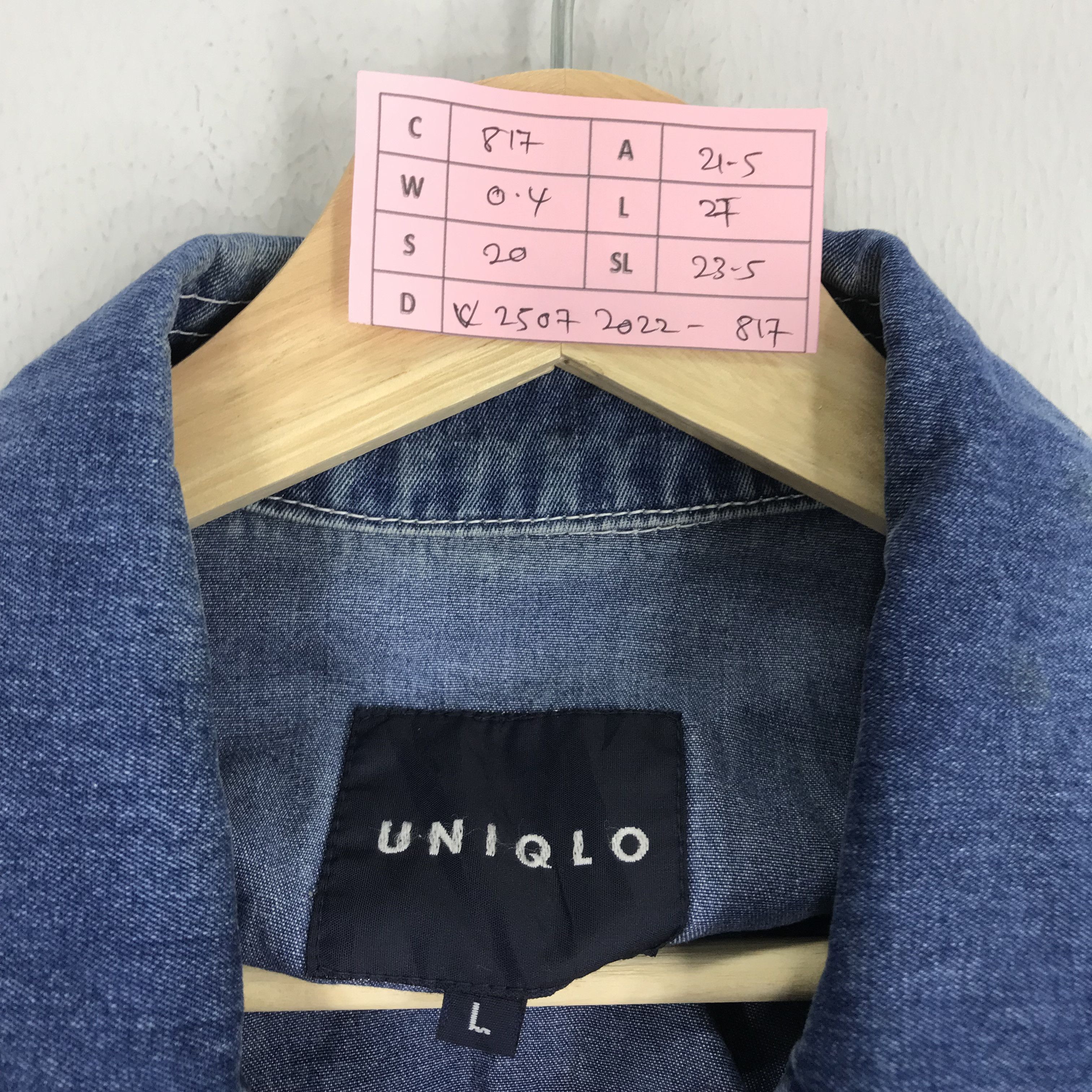 Uniqlo Uniqlo Denim Jeans Blue Indigo Zipper Jacket Size US L / EU 52-54 / 3 - 6 Thumbnail