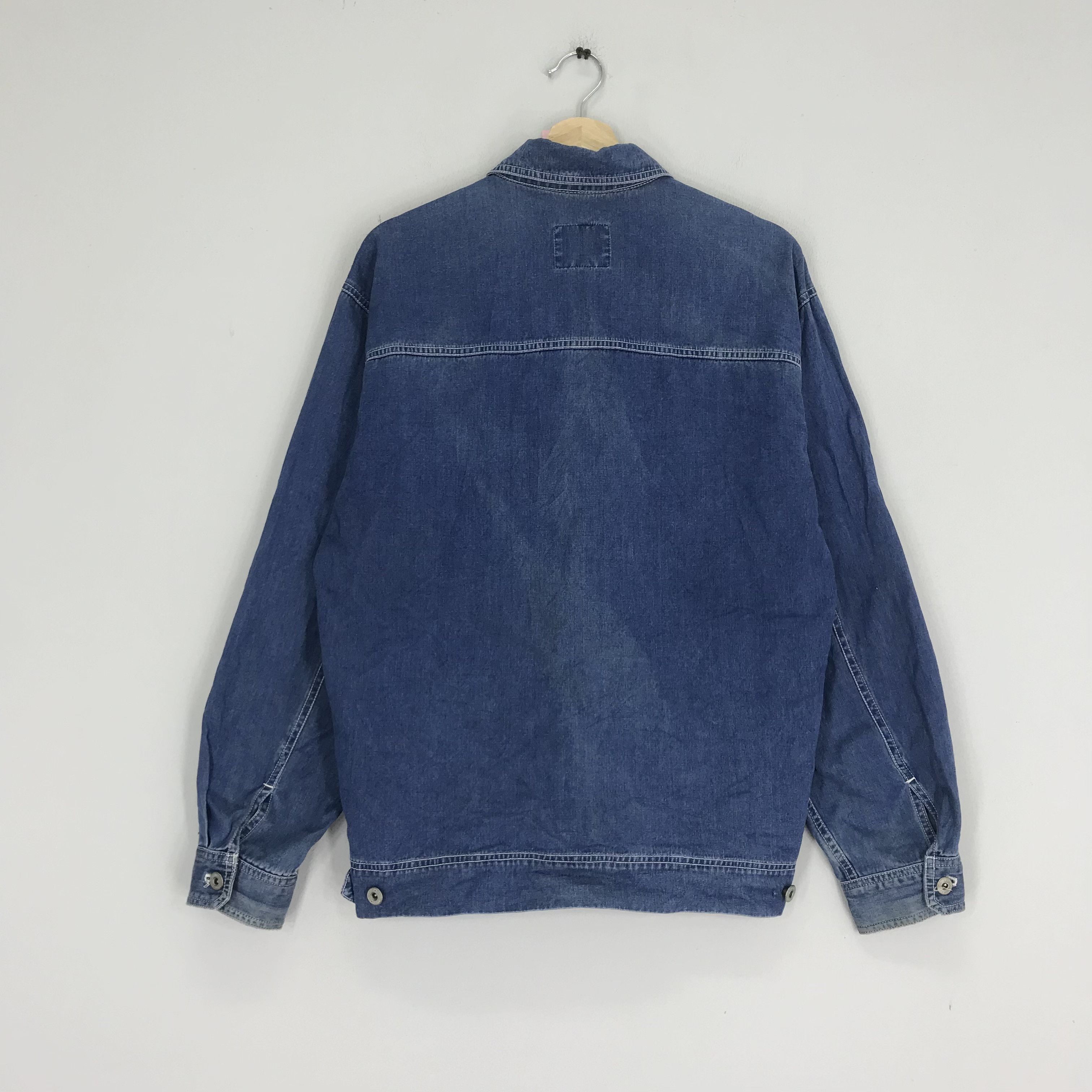 Uniqlo Uniqlo Denim Jeans Blue Indigo Zipper Jacket Size US L / EU 52-54 / 3 - 2 Thumbnail
